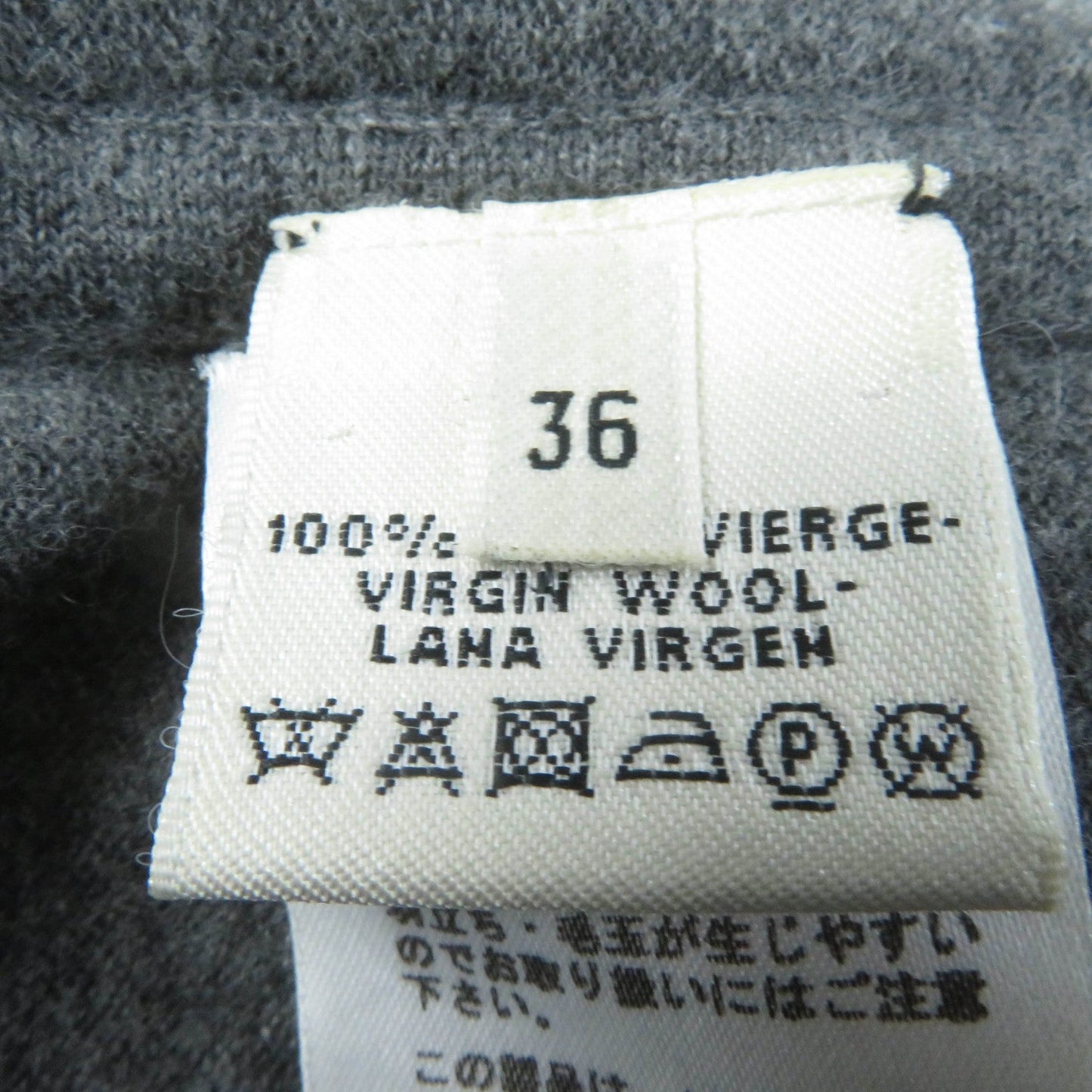 HERMES one piece wool gray 36
