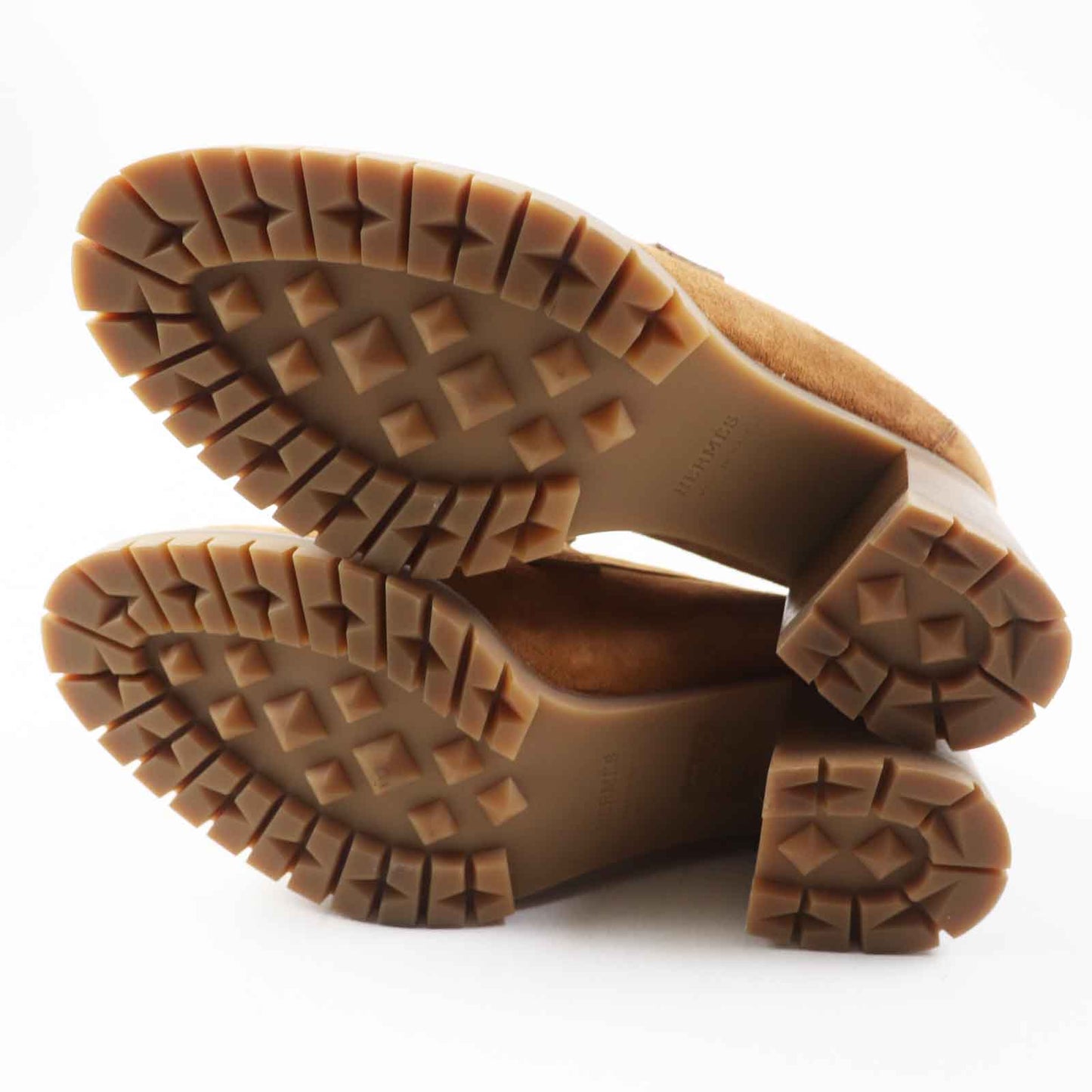 HERMES pumps 222061 Suede leather Camel 36