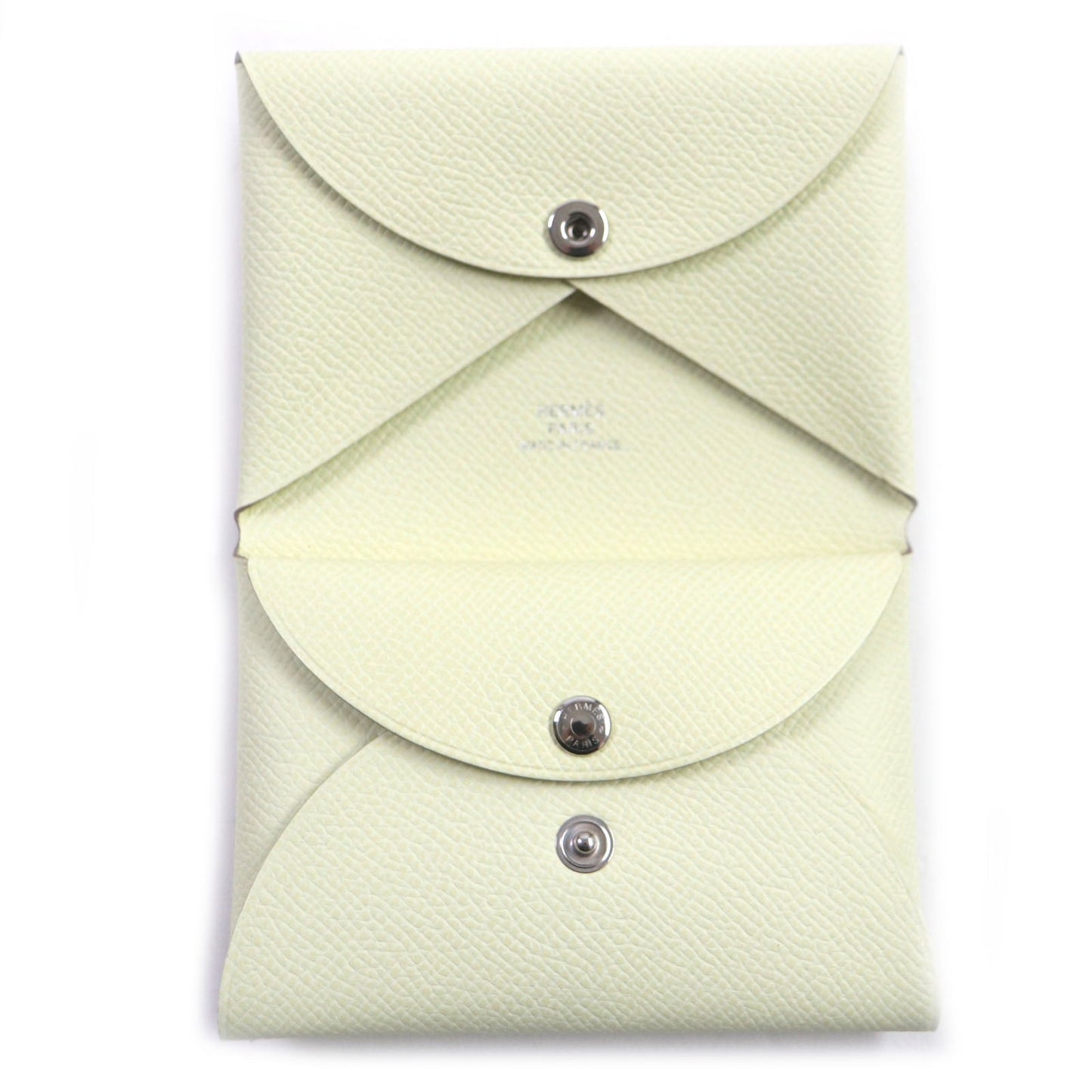 HERMES Coin case Epsom joune milton Calvi duo