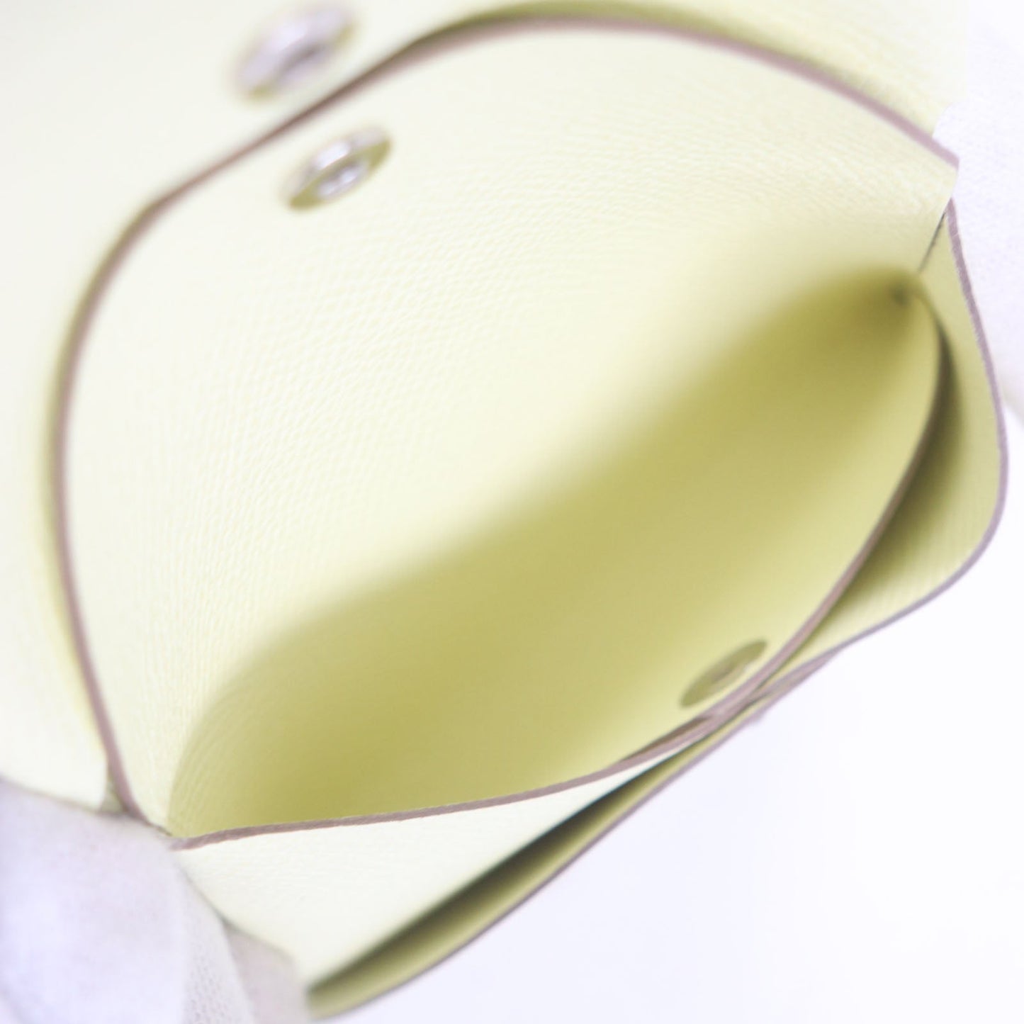 HERMES Coin case Epsom joune milton Calvi duo