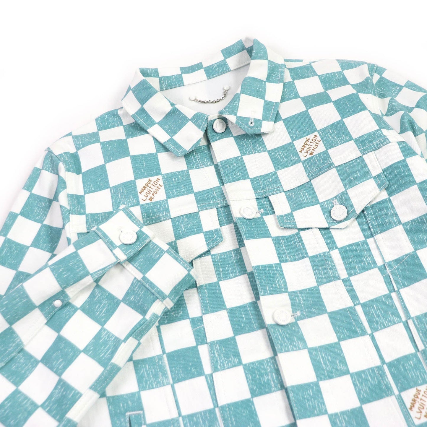 LOUIS VUITTON Denim Jacket HLA20W cotton White blue 52