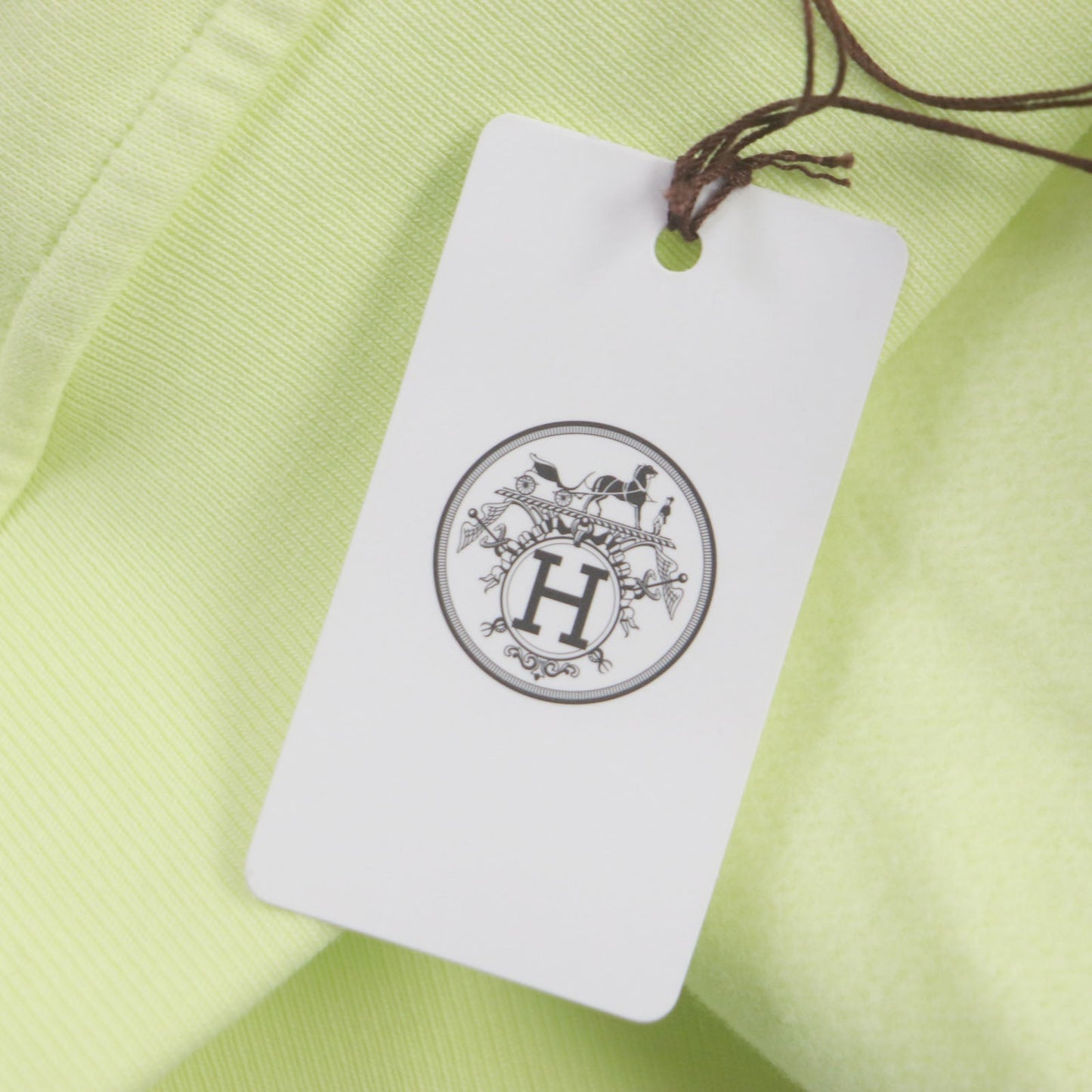 HERMES sweat 31-5765 cotton lime Chevaux en symmetry M