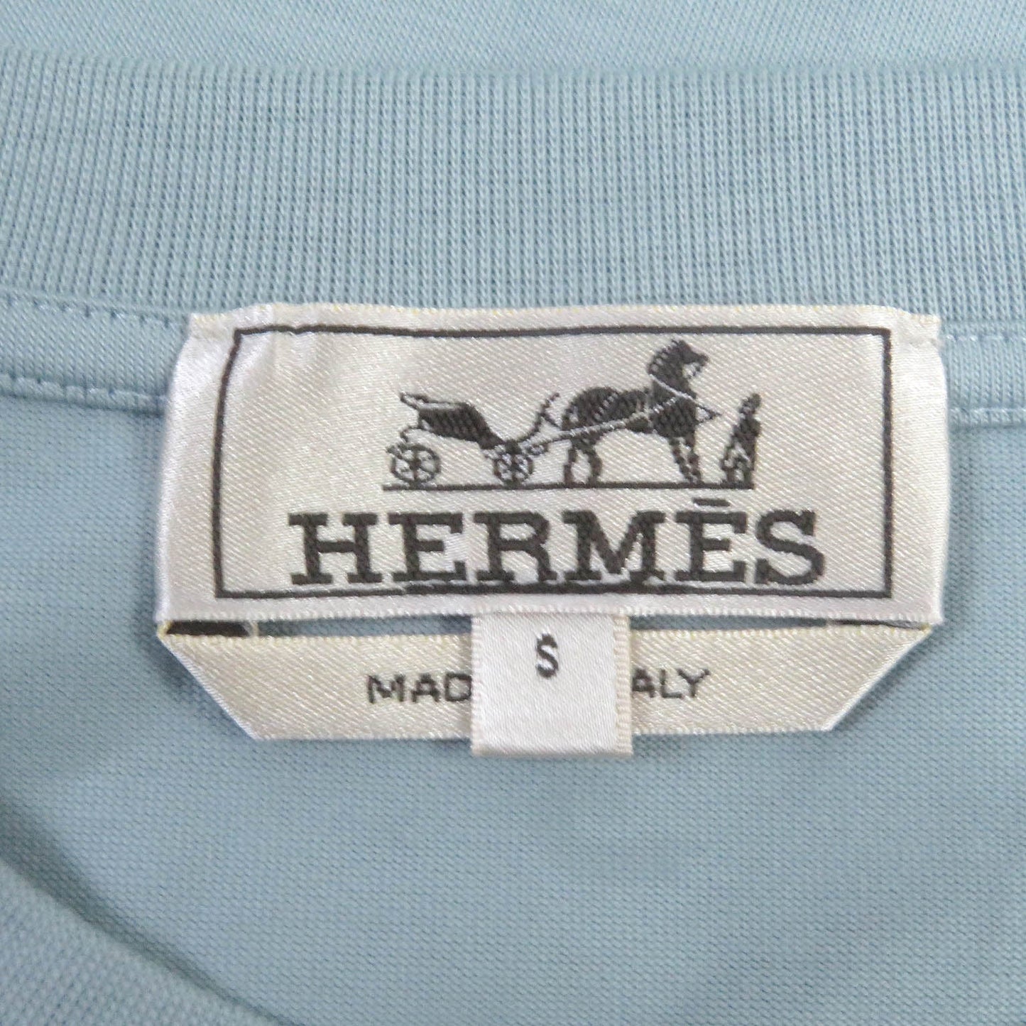 HERMES Short sleeve T-shirt cotton Light blue Mega Chariot S