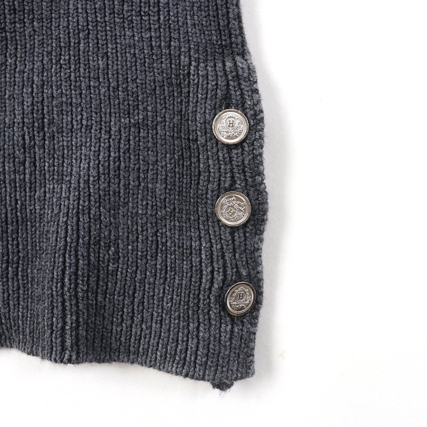 HERMES knit silk gray