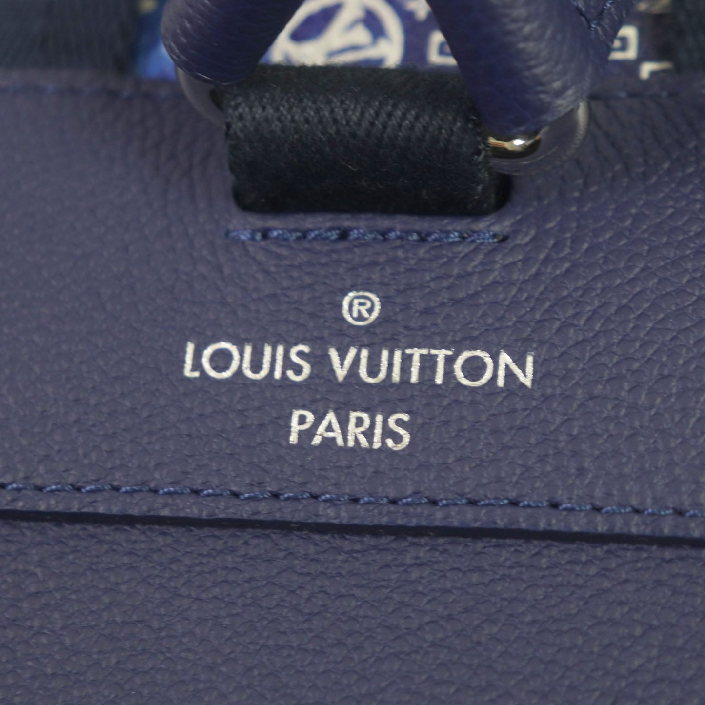 LOUIS VUITTON Backpack M20554 leather blue monogram bandana Christopher PM