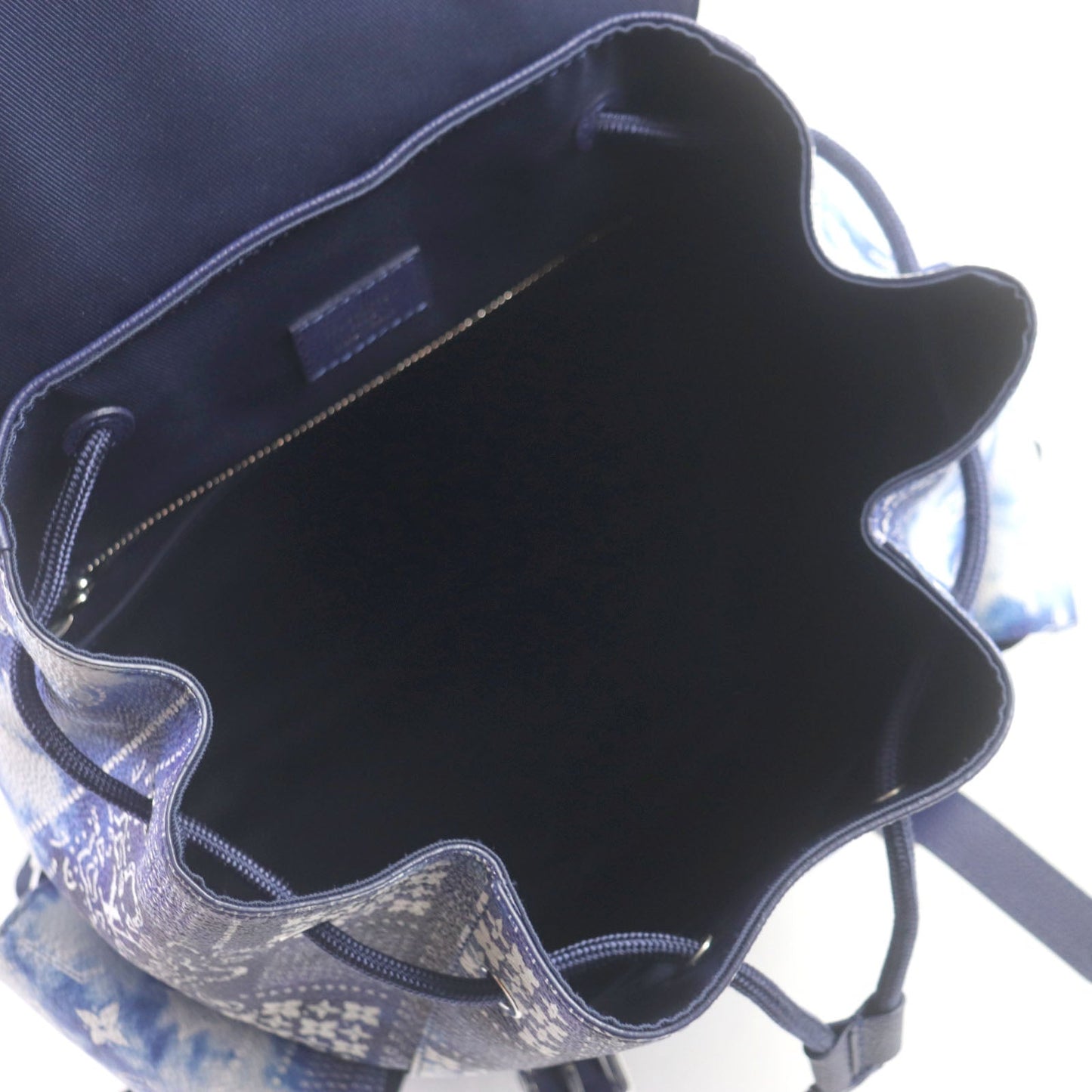LOUIS VUITTON Backpack M20554 leather blue monogram bandana Christopher PM