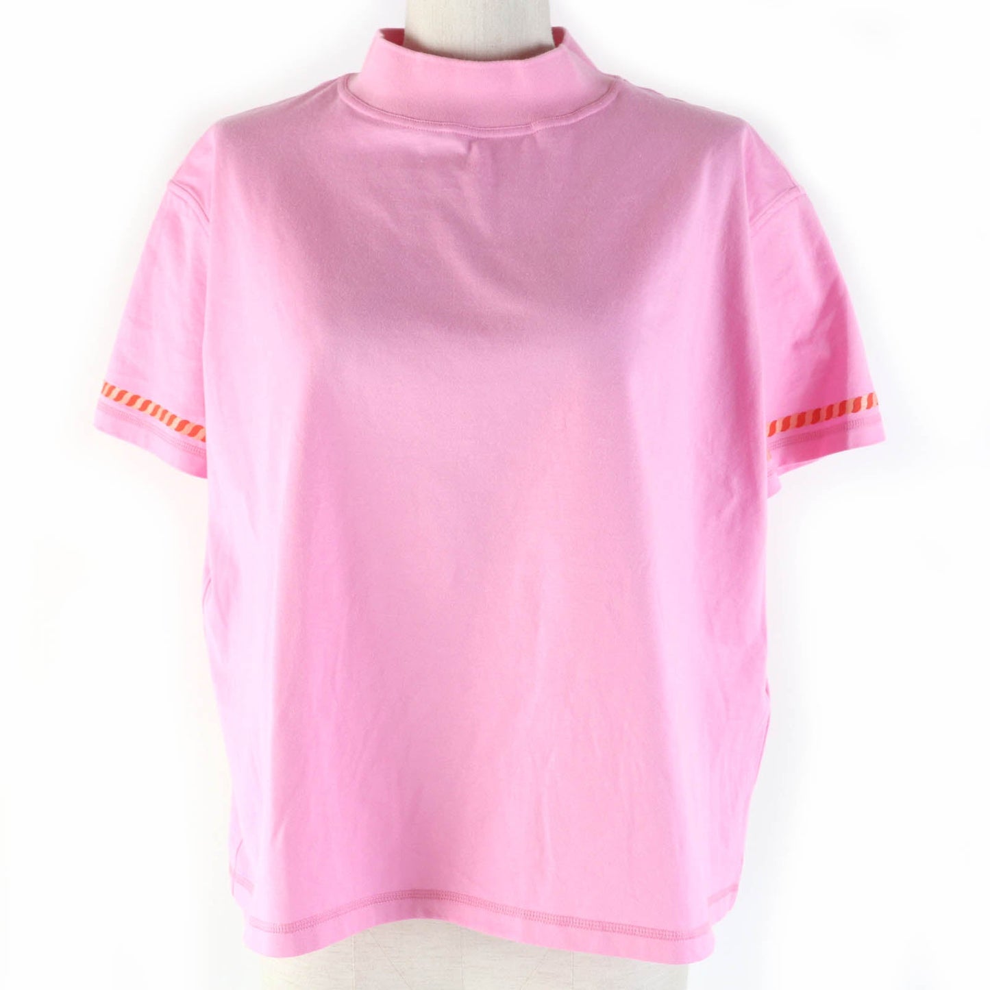 HERMES Short sleeve T-shirt 3E4621DL cotton pink cartouche 34