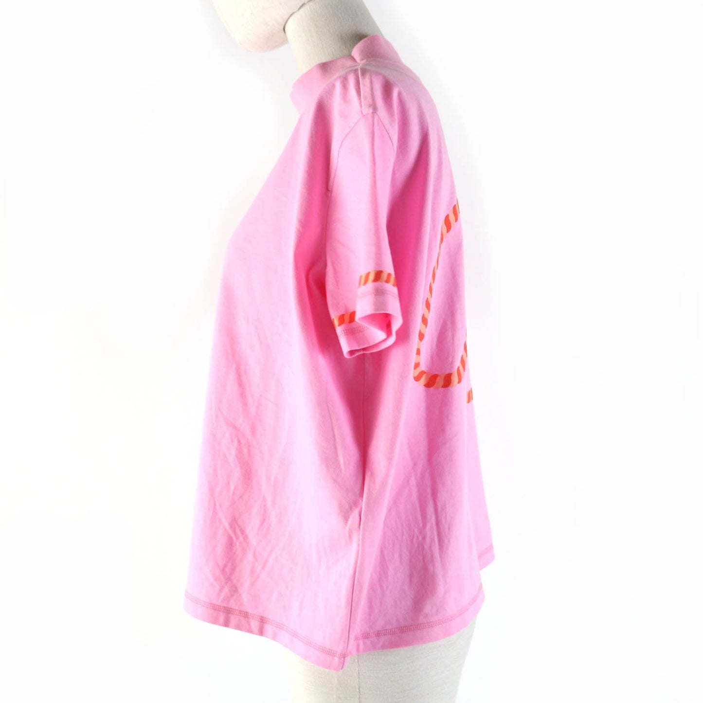 HERMES Short sleeve T-shirt 3E4621DL cotton pink cartouche 34