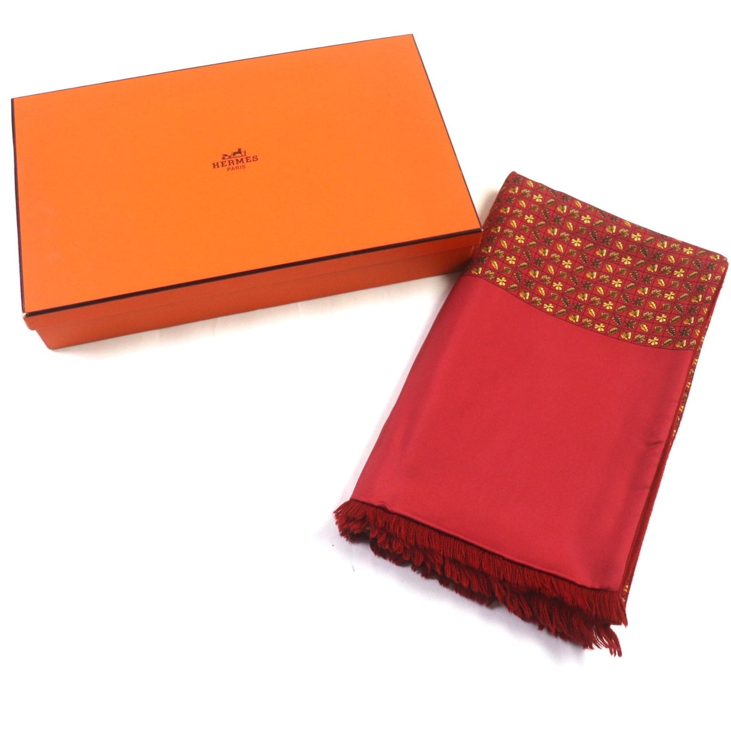 HERMES Scarf Angola Red
