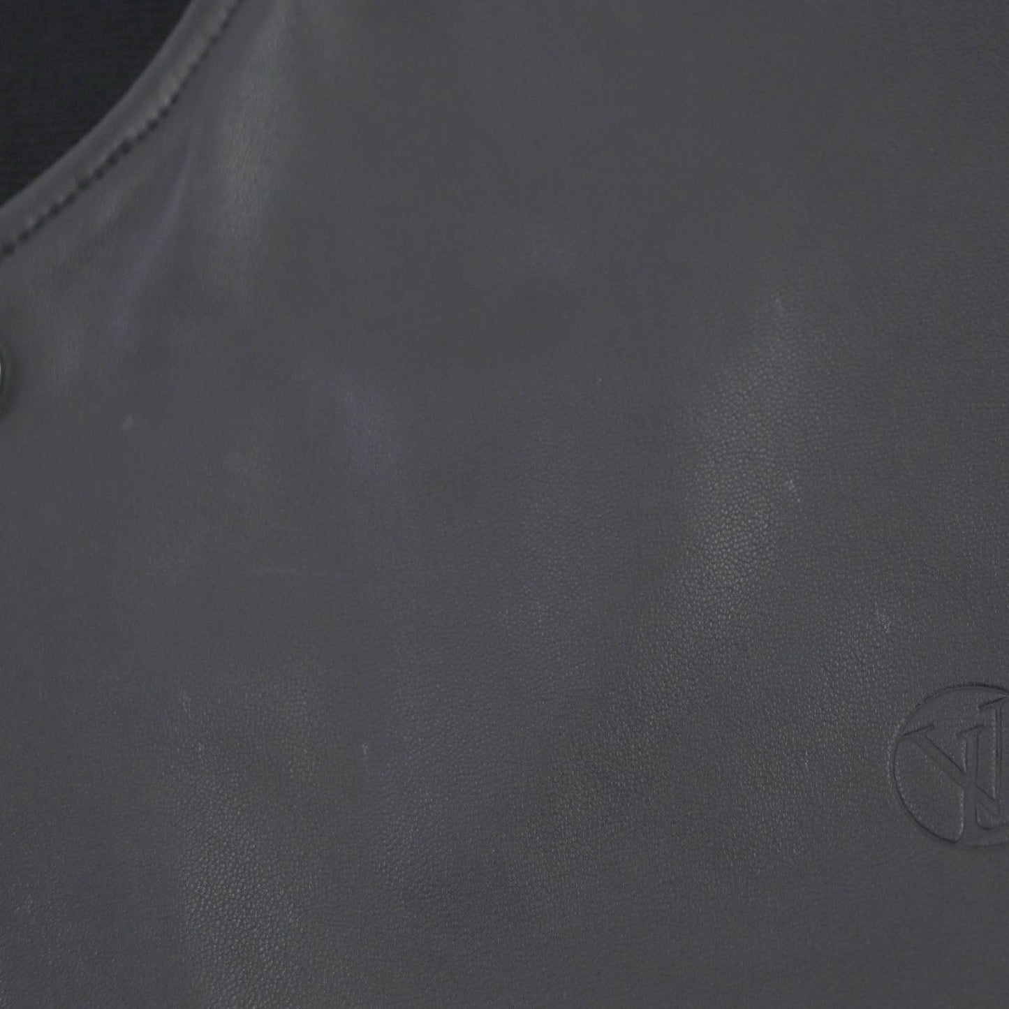LOUIS VUITTON Bomber jacket HIL47WTKV Sheep leather black Monogram 46