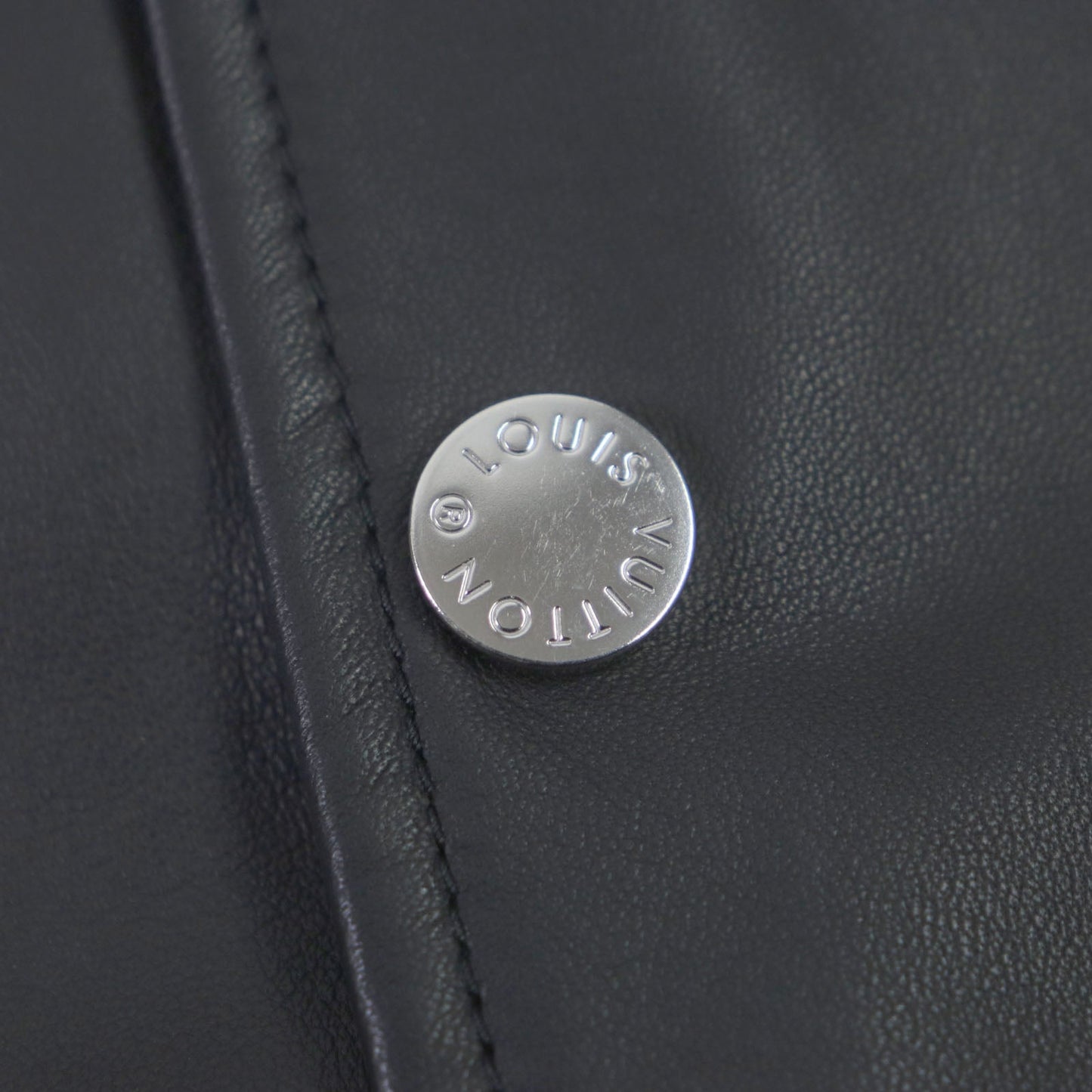 LOUIS VUITTON Bomber jacket HIL47WTKV Sheep leather black Monogram 46