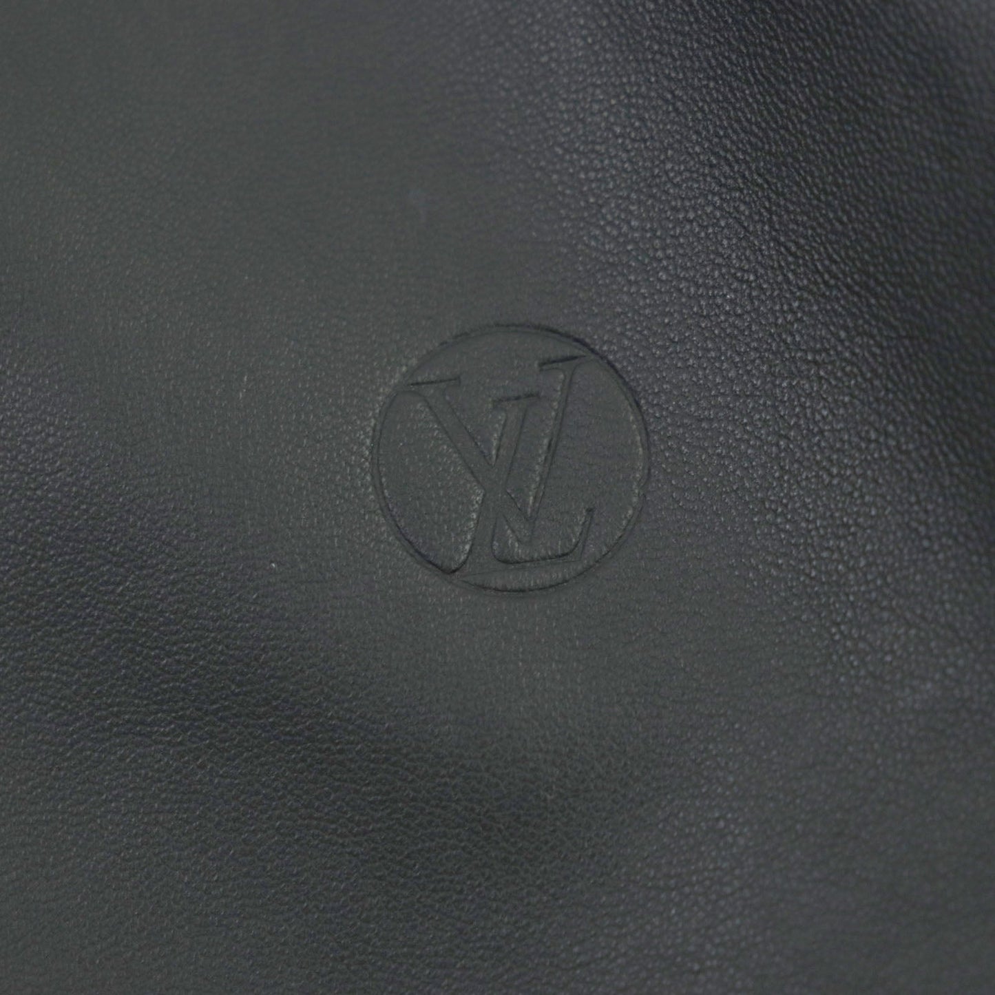 LOUIS VUITTON Bomber jacket HIL47WTKV Sheep leather black Monogram 46