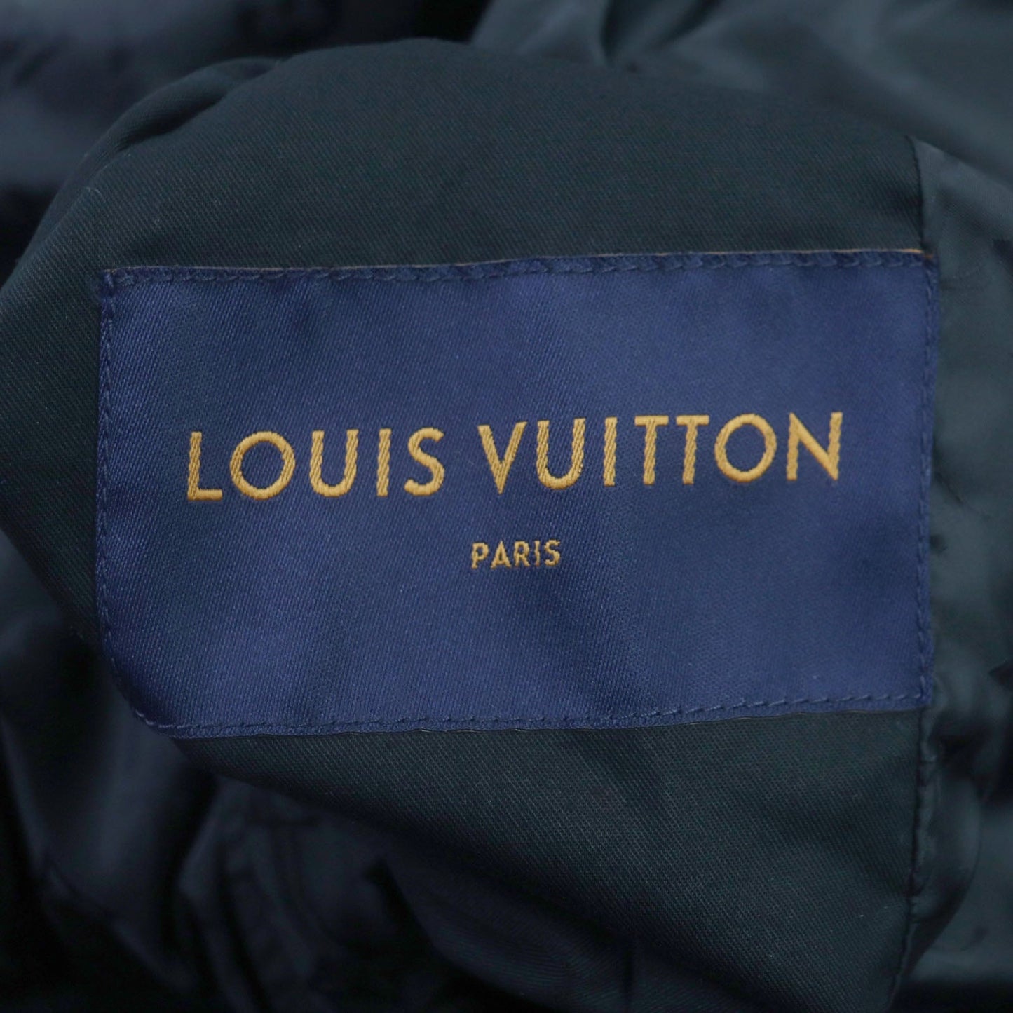 LOUIS VUITTON Bomber jacket HIL47WTKV Sheep leather black Monogram 46