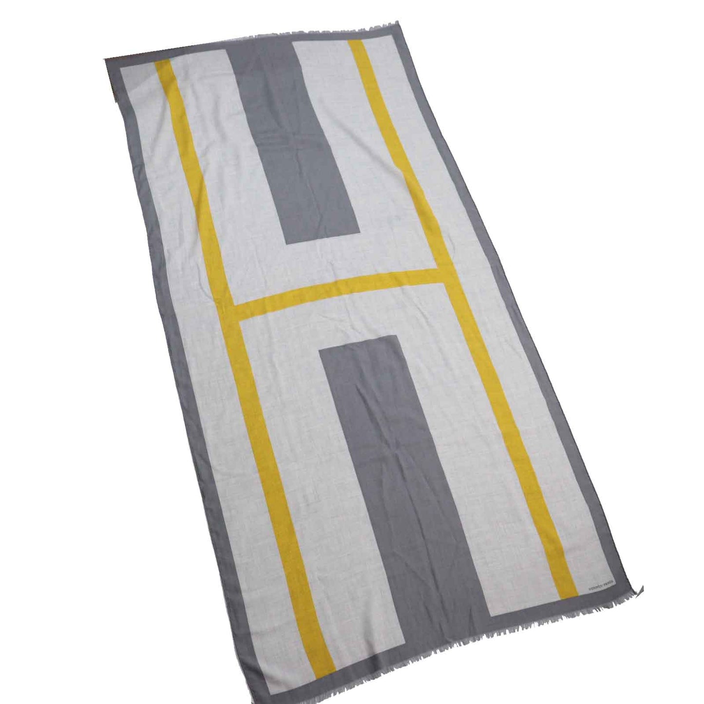 HERMES Stall cashmere Gray yellow
