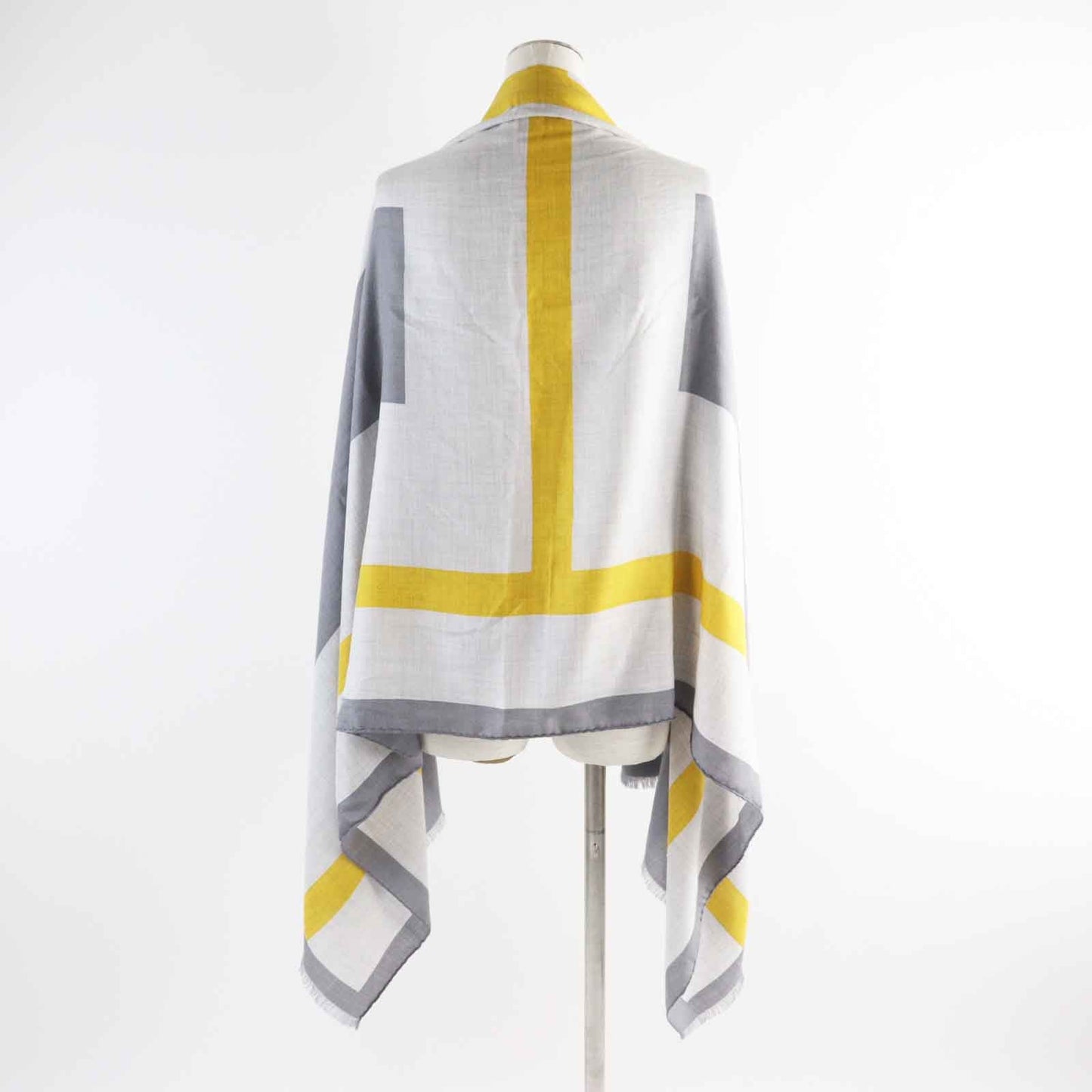 HERMES Stall cashmere Gray yellow