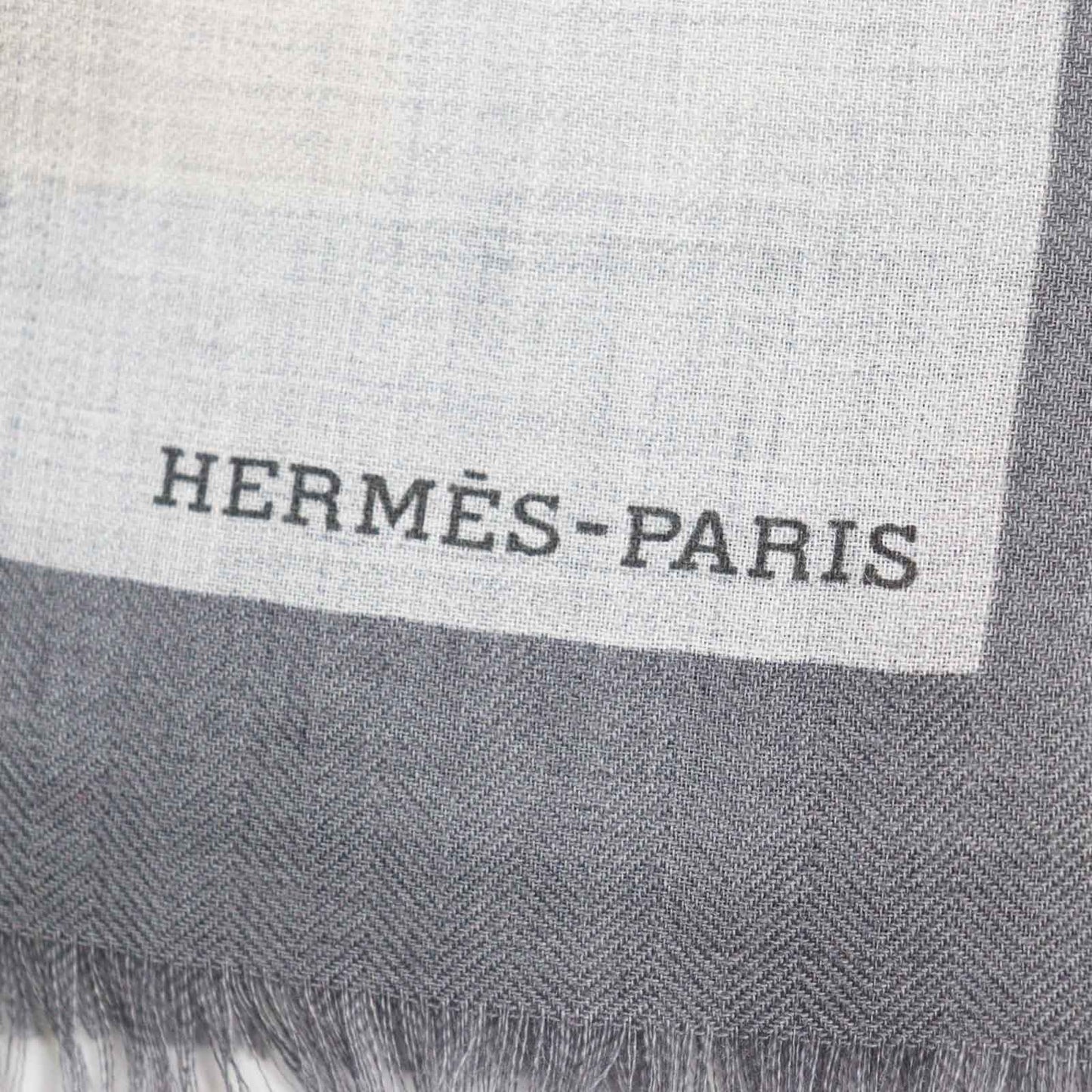 HERMES Stall cashmere Gray yellow
