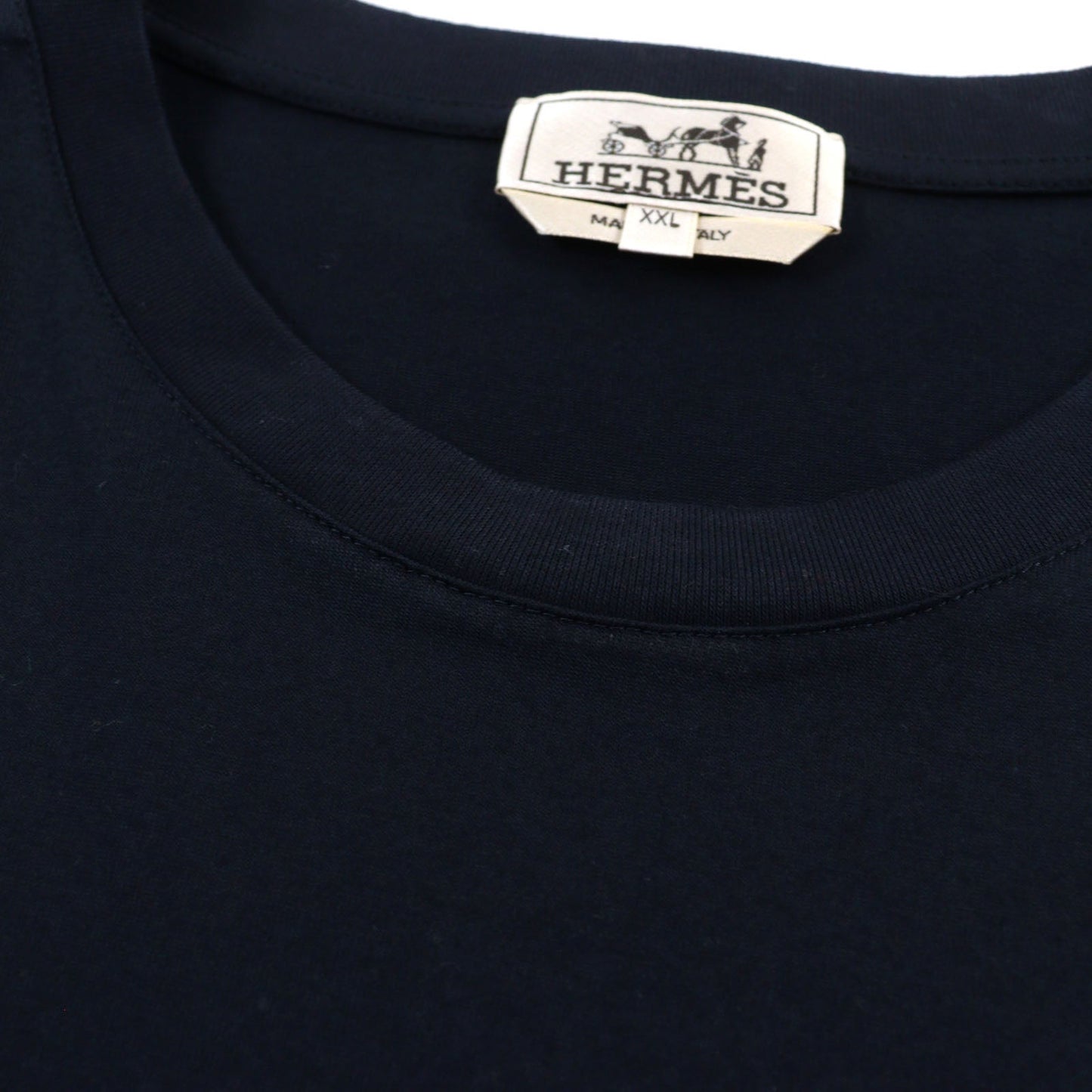 HERMES Short sleeve T-shirt cotton Navy type Poulp Watch XXL