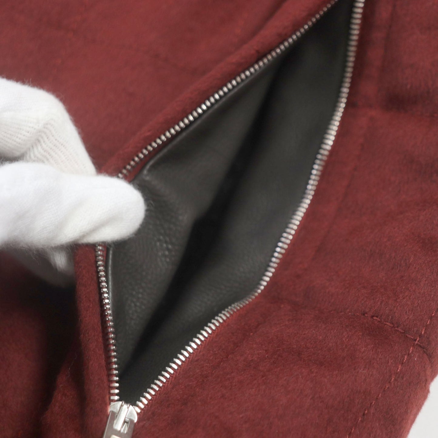 HERMES Jacket cashmere Bordeaux 50