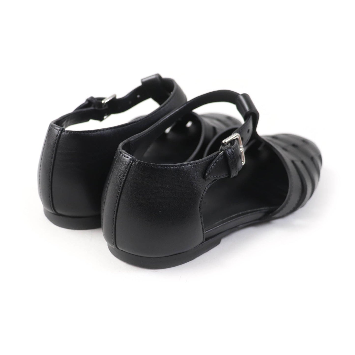 HERMES Sandals H241101Z leather black Indigo 37