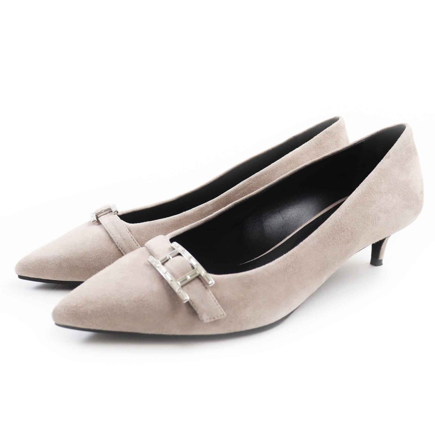 HERMES pumps BN202009Z Suede leather Greige type 36