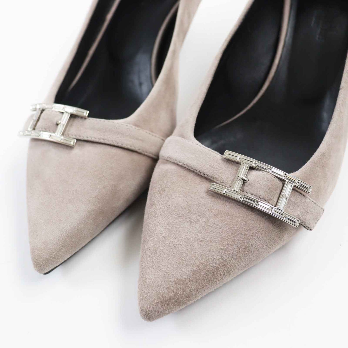 HERMES pumps BN202009Z Suede leather Greige type 36