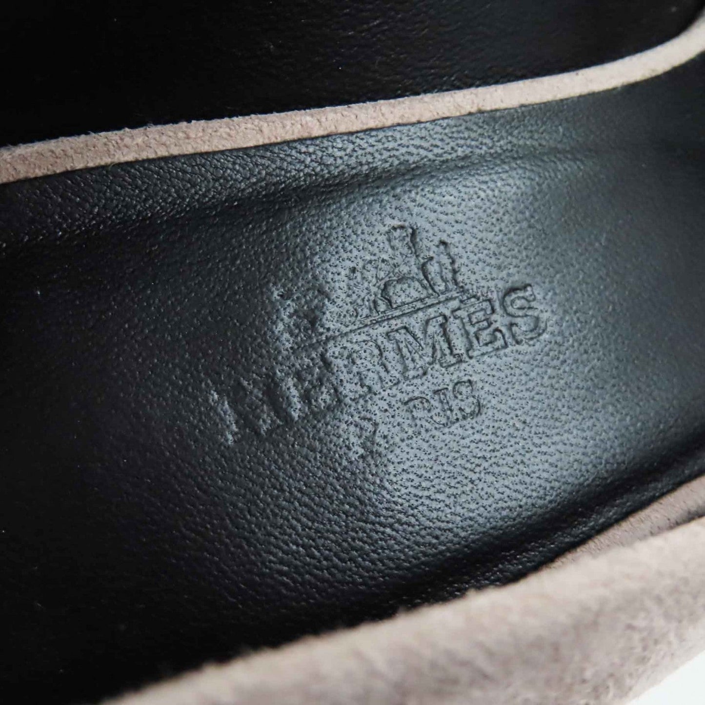 HERMES pumps BN202009Z Suede leather Greige type 36