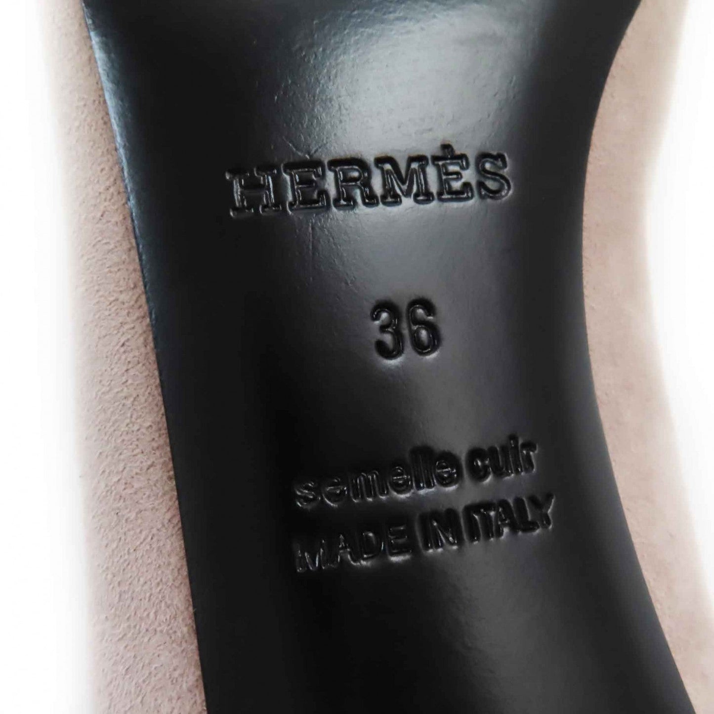 HERMES pumps BN202009Z Suede leather Greige type 36