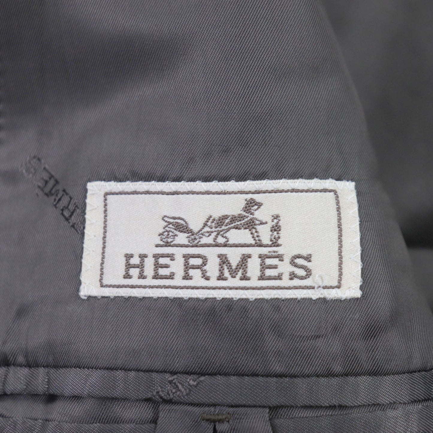 HERMES Chester coat cashmere Dark brown 48