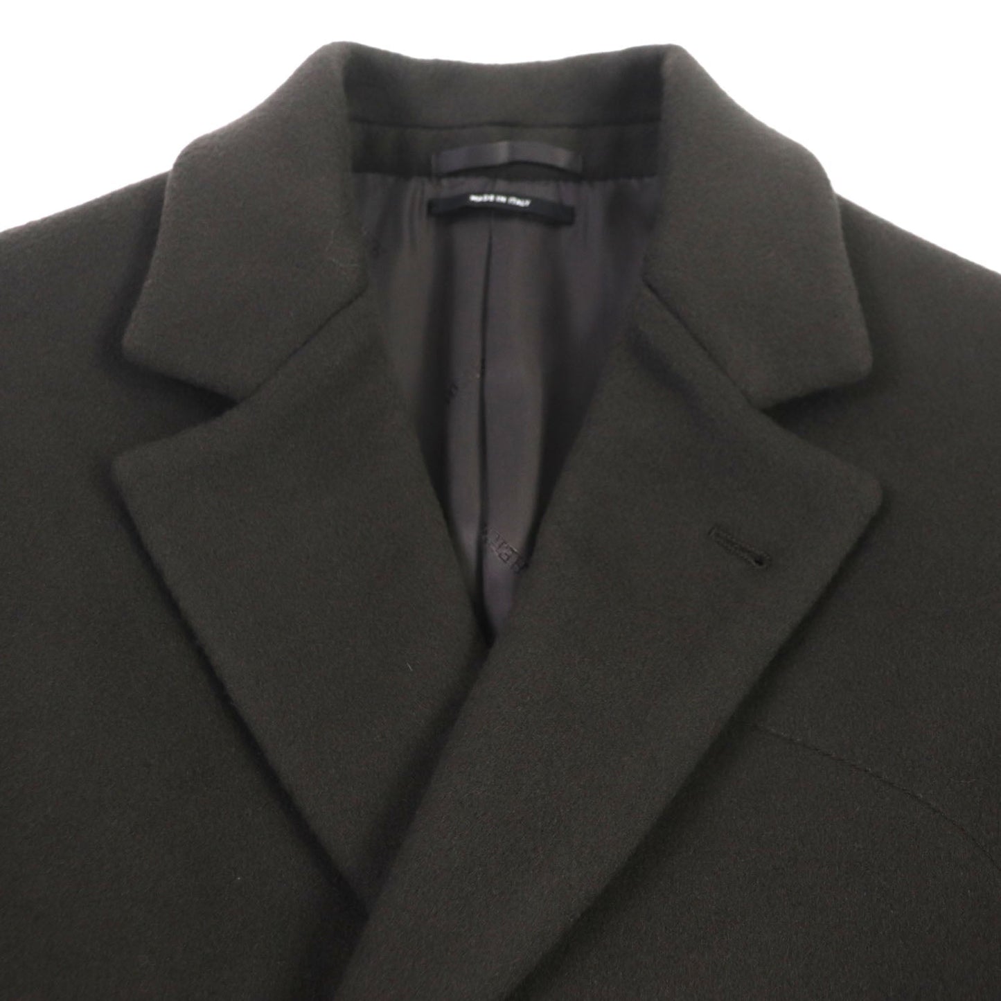 HERMES Chester coat cashmere Dark brown 48