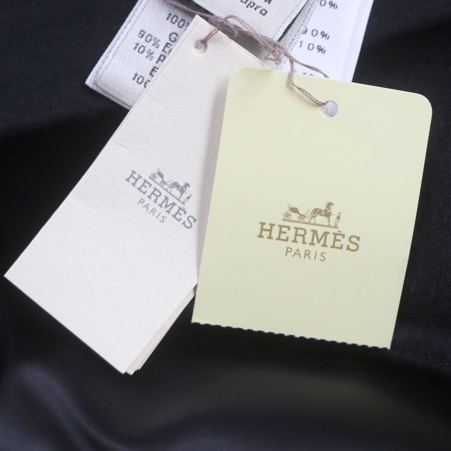 HERMES Down jacket cashmere black 46