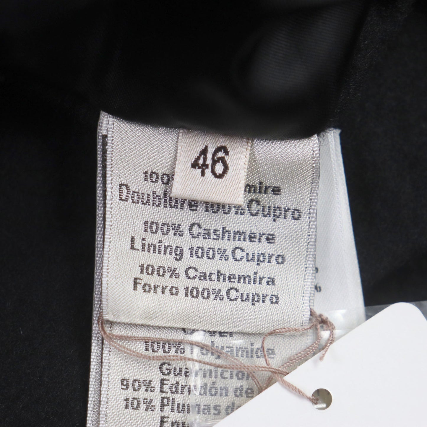 HERMES Down jacket cashmere black 46