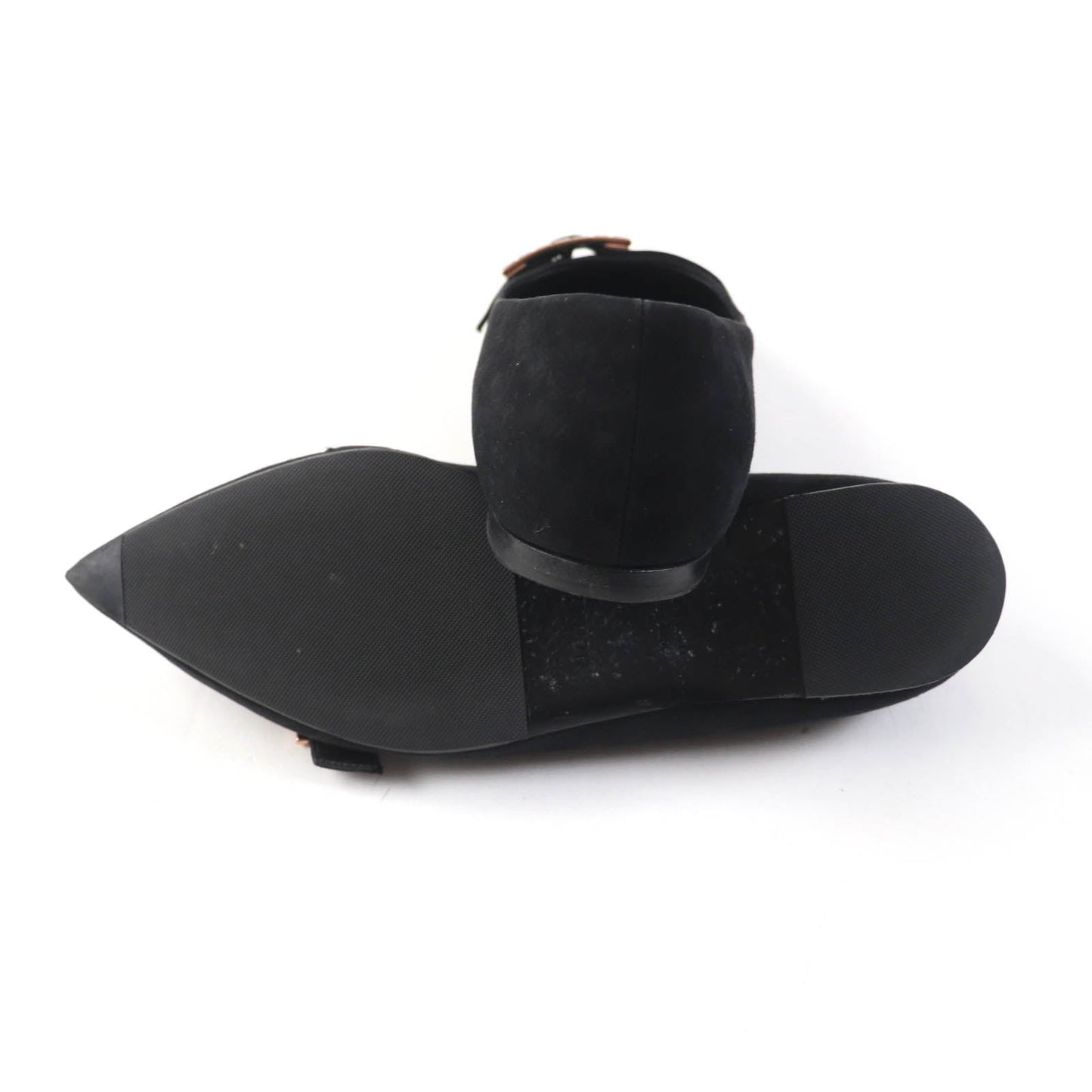 HERMES pumps 212136 Suede leather black 36
