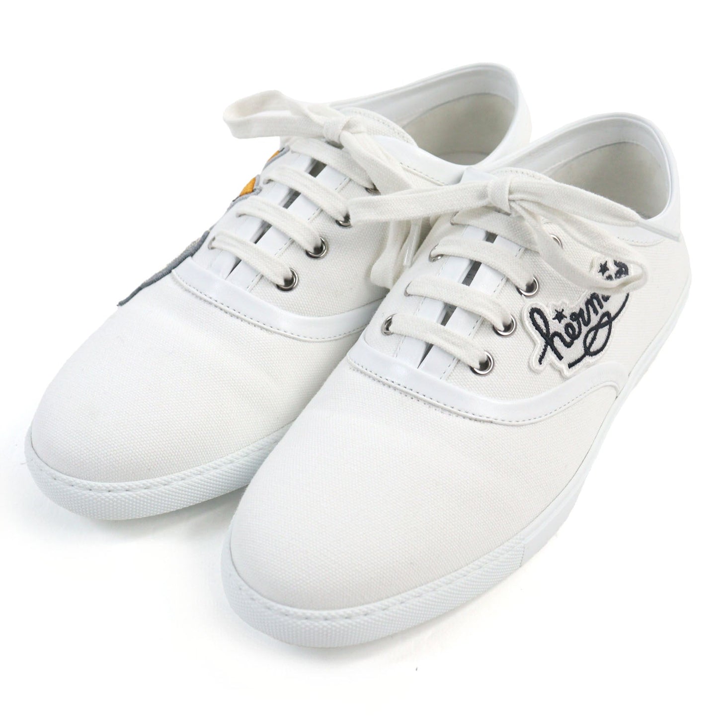 HERMES sneakers H241907ZH90410 canvas white Innocent 39.5