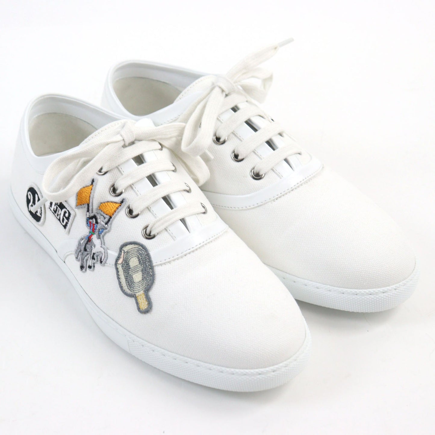 HERMES sneakers H241907ZH90410 canvas white Innocent 39.5
