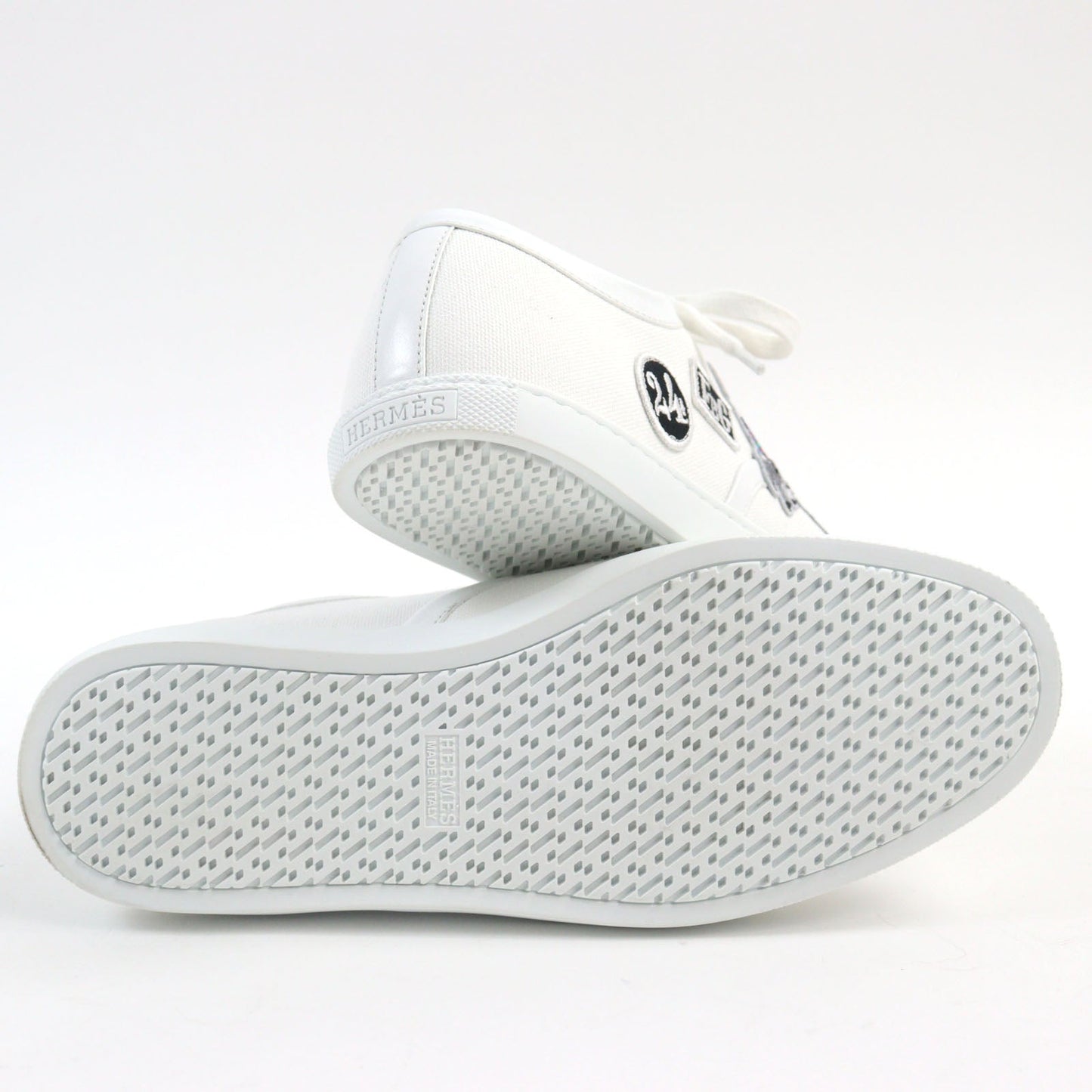 HERMES sneakers H241907ZH90410 canvas white Innocent 39.5