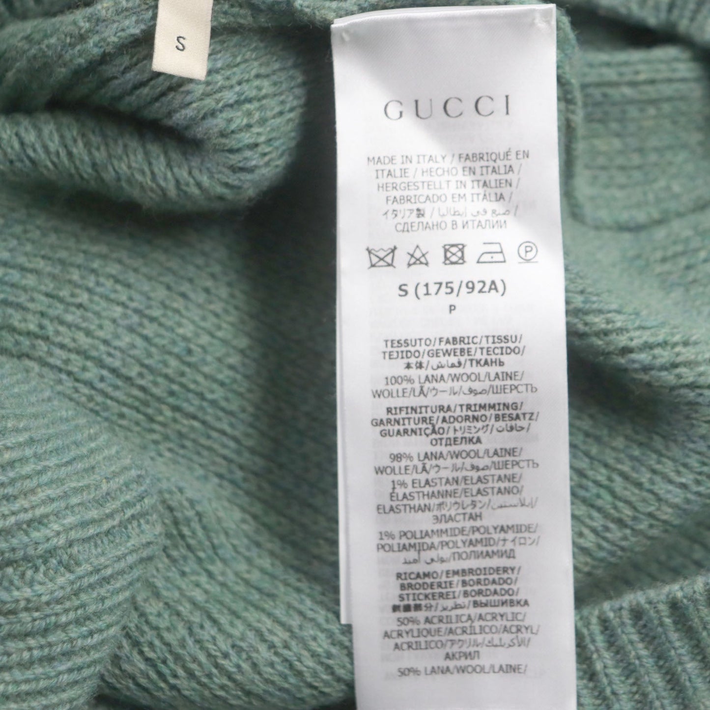 GUCCI sweater 715275 wool green Sweater S