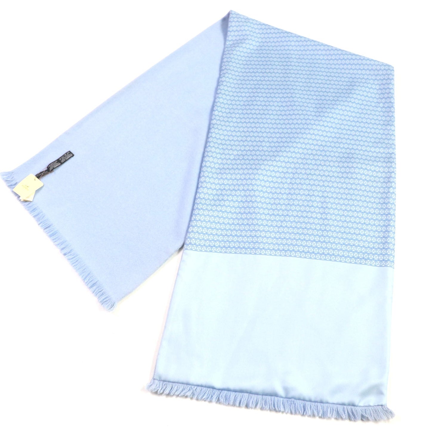HERMES Scarf silk Light blue