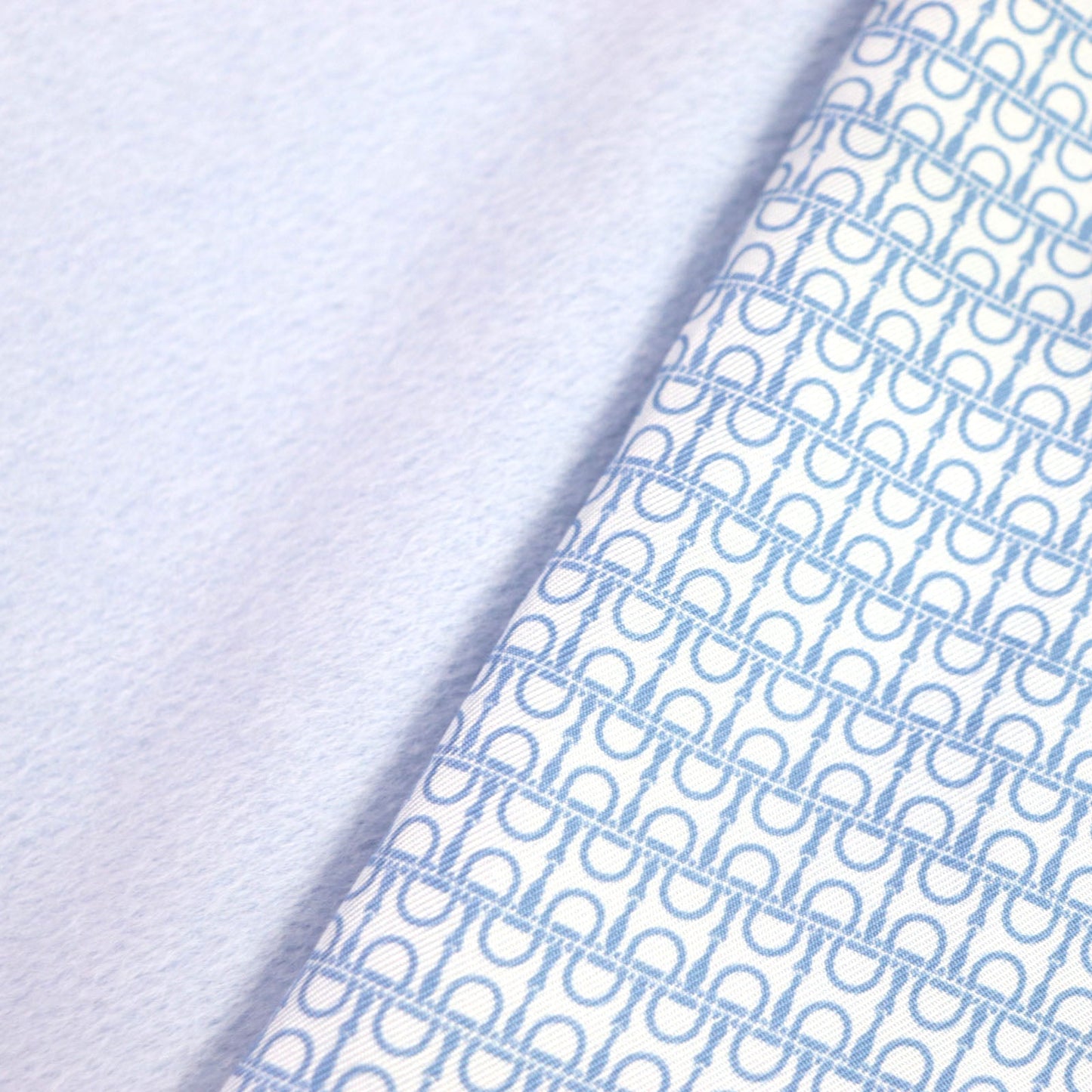 HERMES Scarf silk Light blue