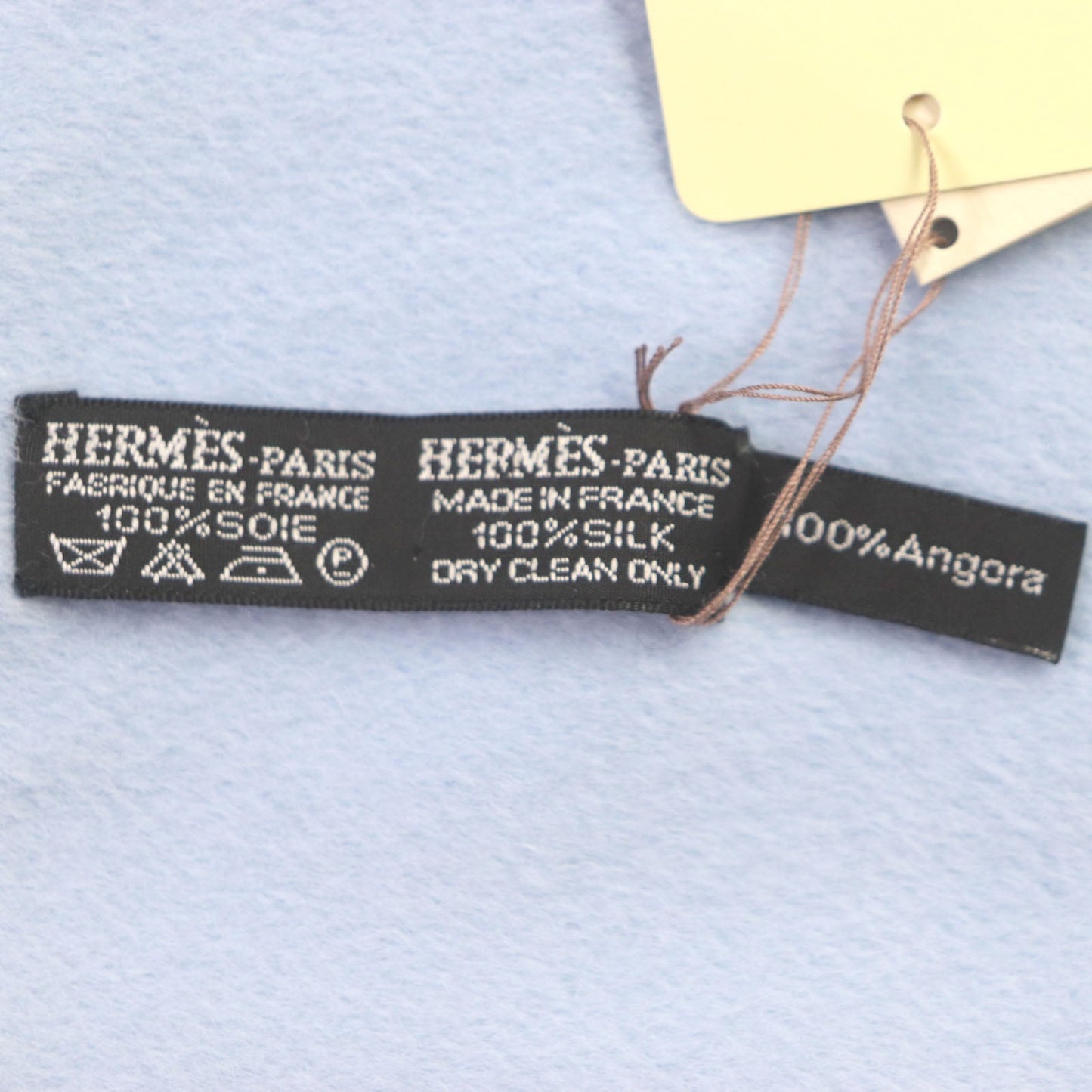 HERMES Scarf silk Light blue