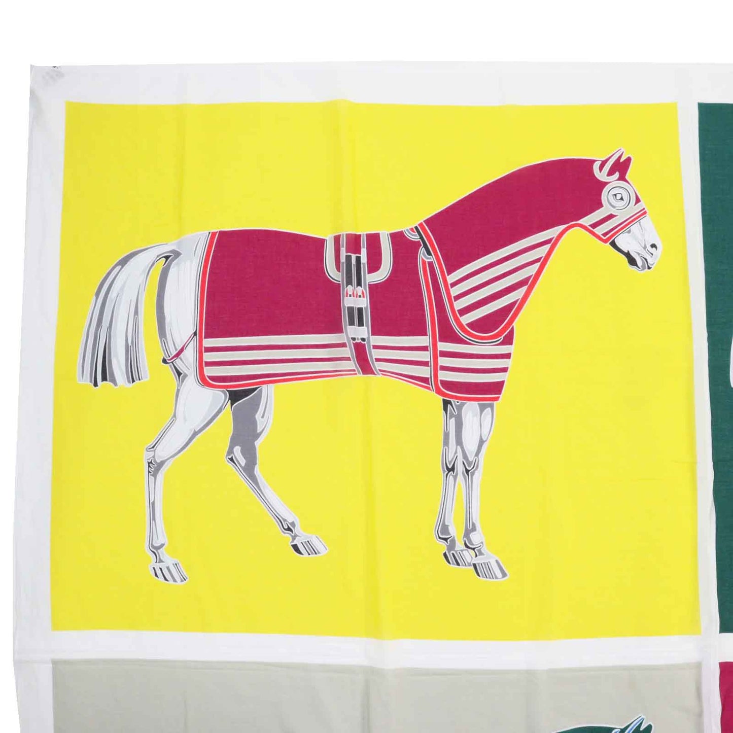 HERMES scarf cotton Multi With horse clothes