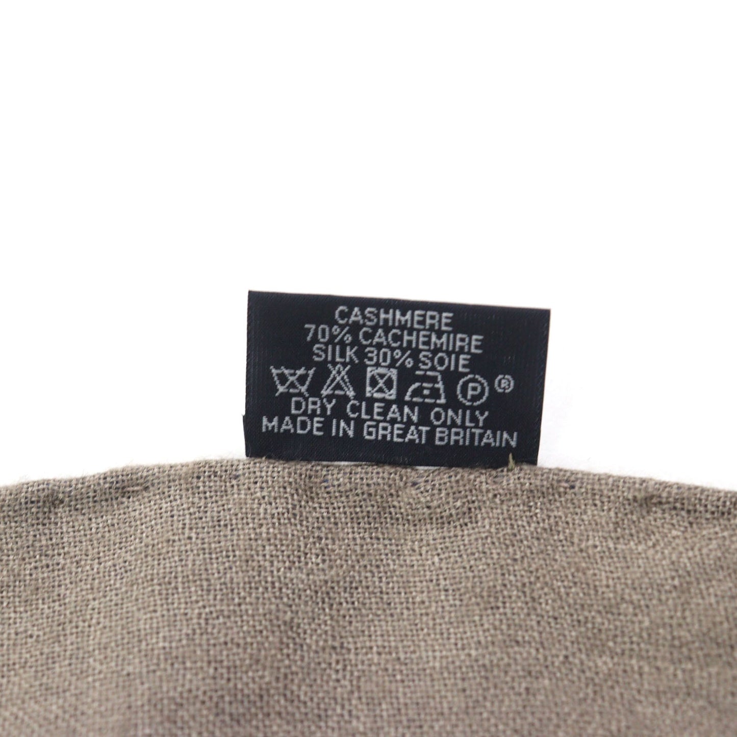 HERMES Scarf Main: 70% cashmere, Main: 30% silk Blue Light Brown mens Used