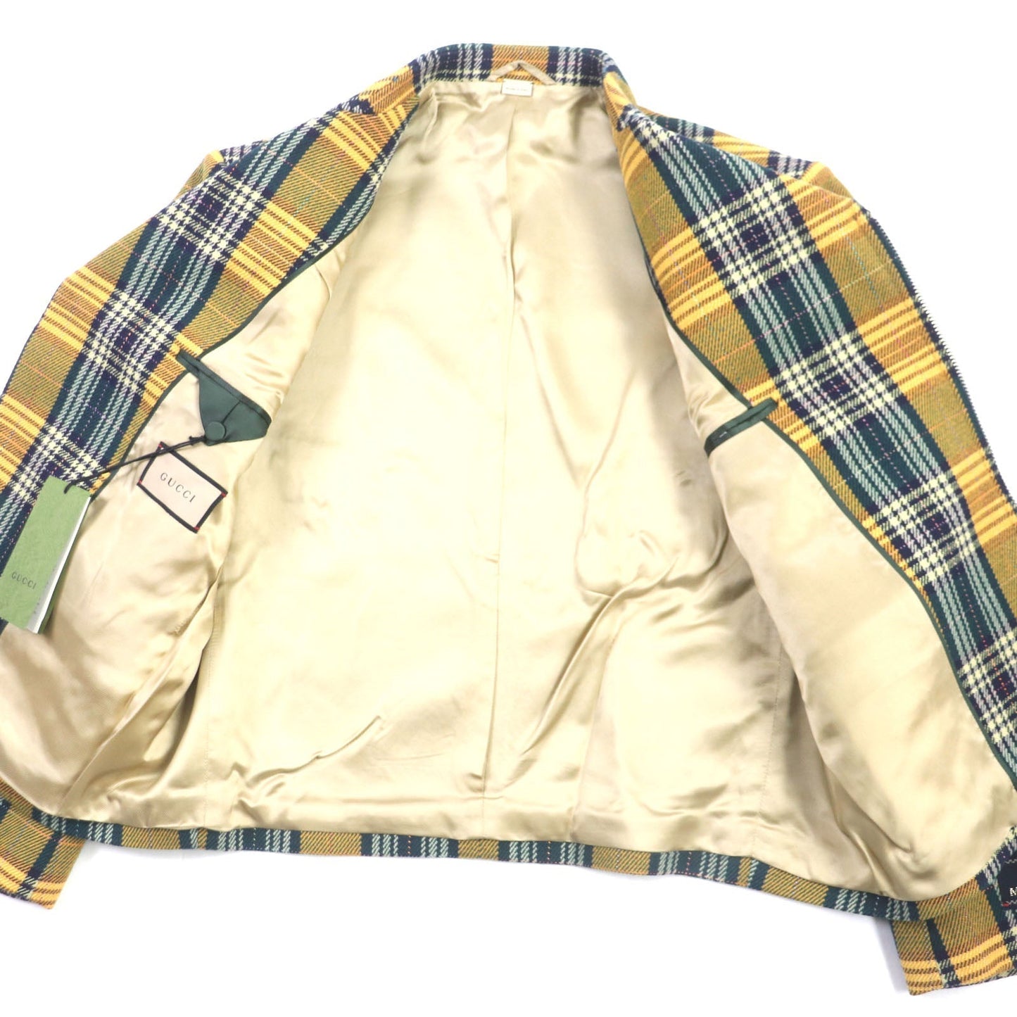 GUCCI Riders jacket 710795 wool yellow-green METAMORFOSI 46