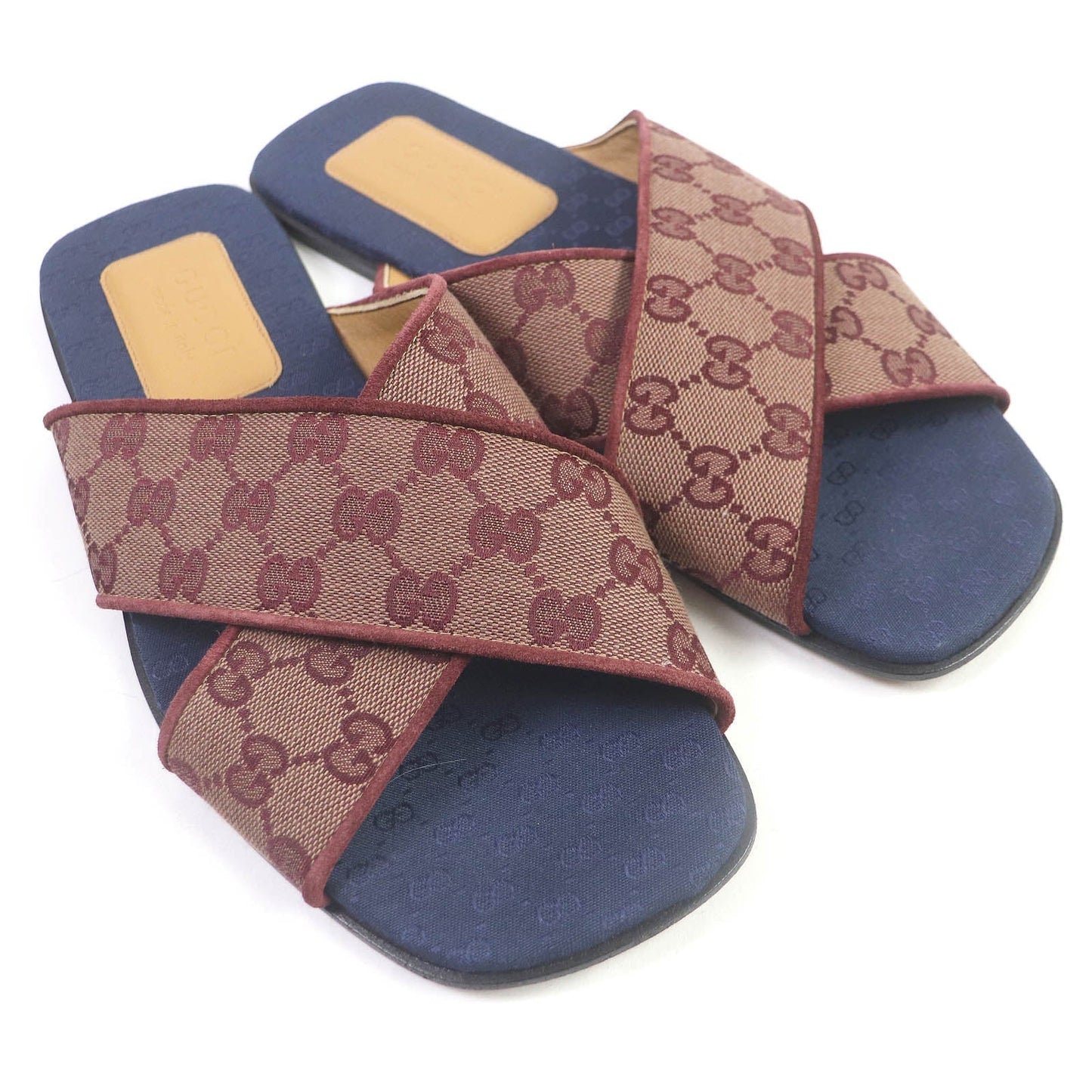 GUCCI Sandals 574863 GG canvas Brown type 9