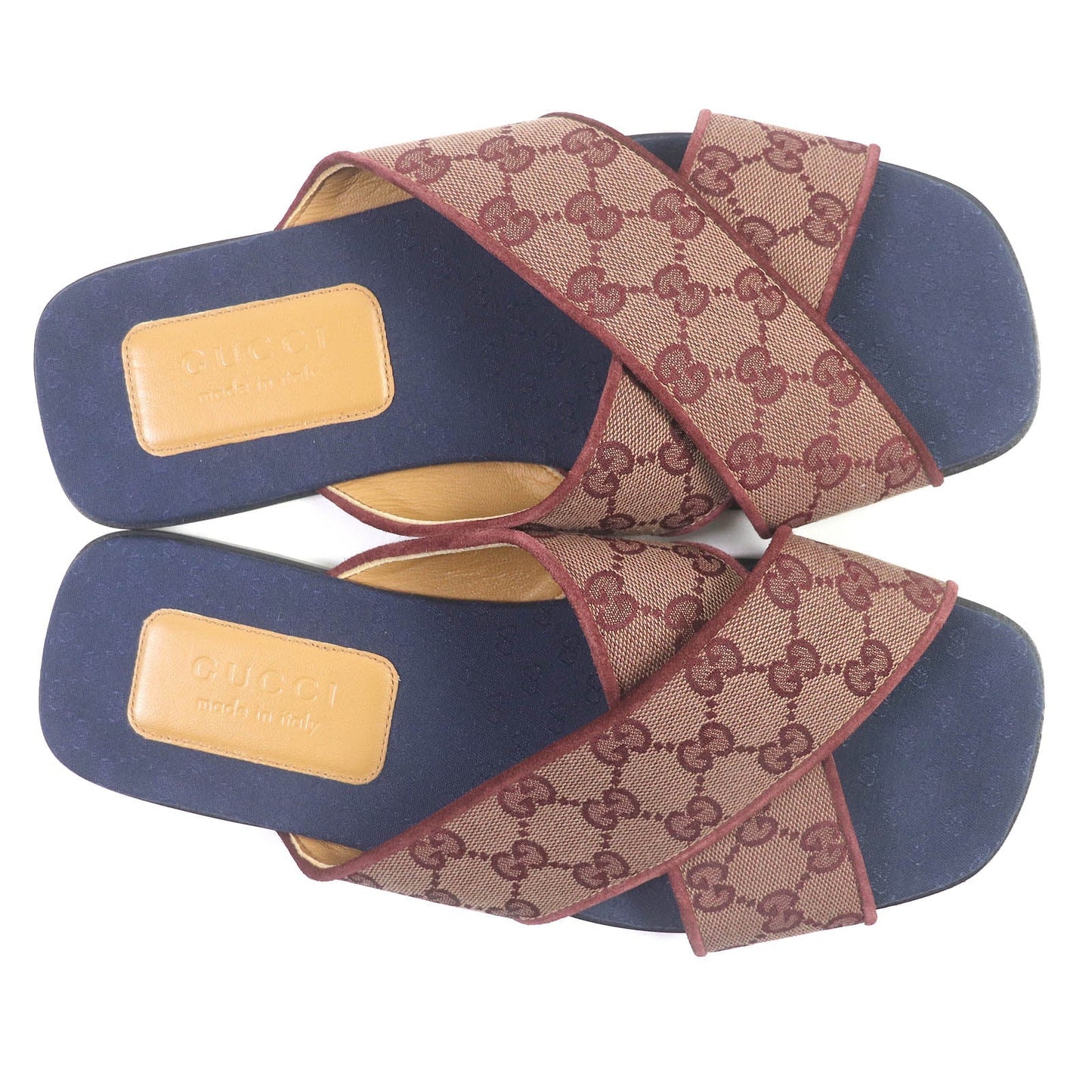 GUCCI Sandals 574863 GG canvas Brown type 9