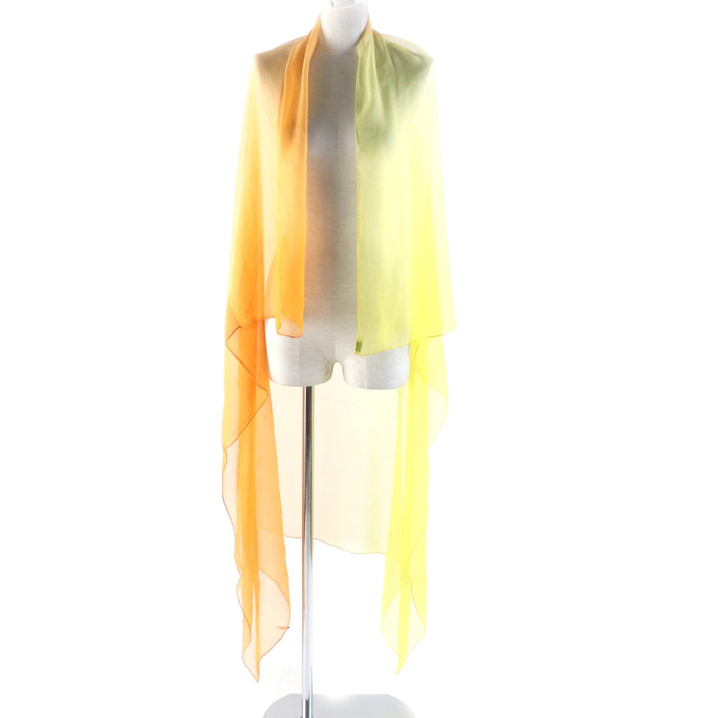 HERMES Stall silk Yellow orange