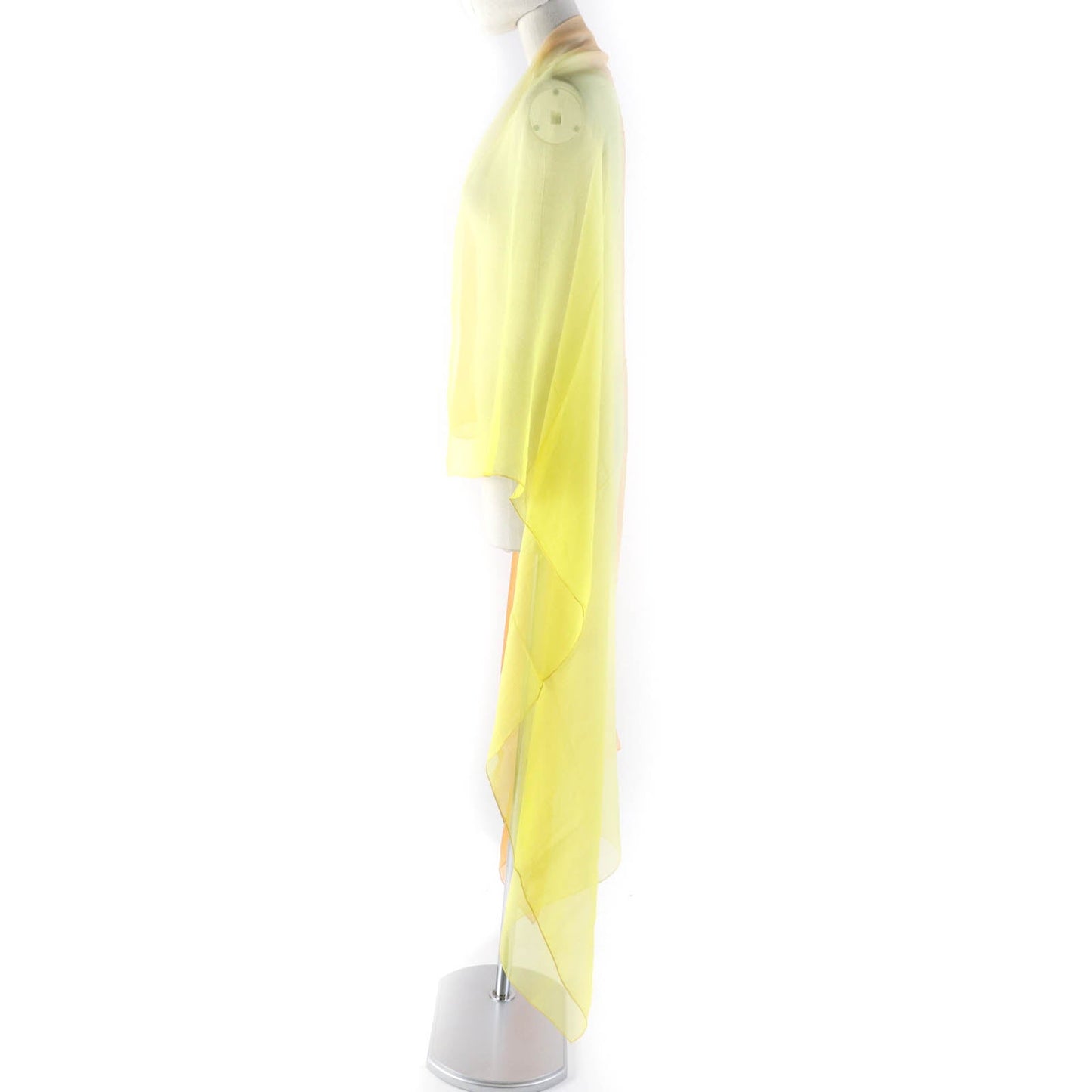HERMES Stall silk Yellow orange