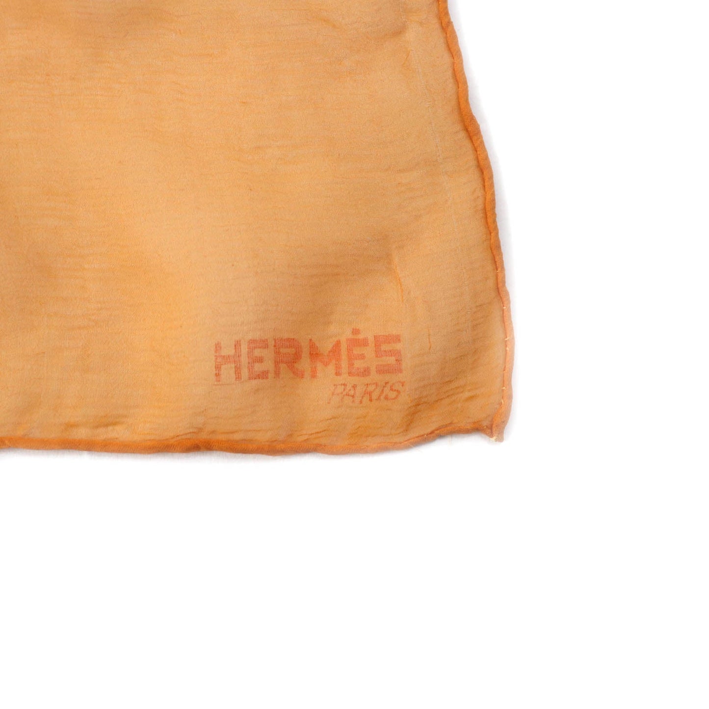 HERMES Stall silk Yellow orange