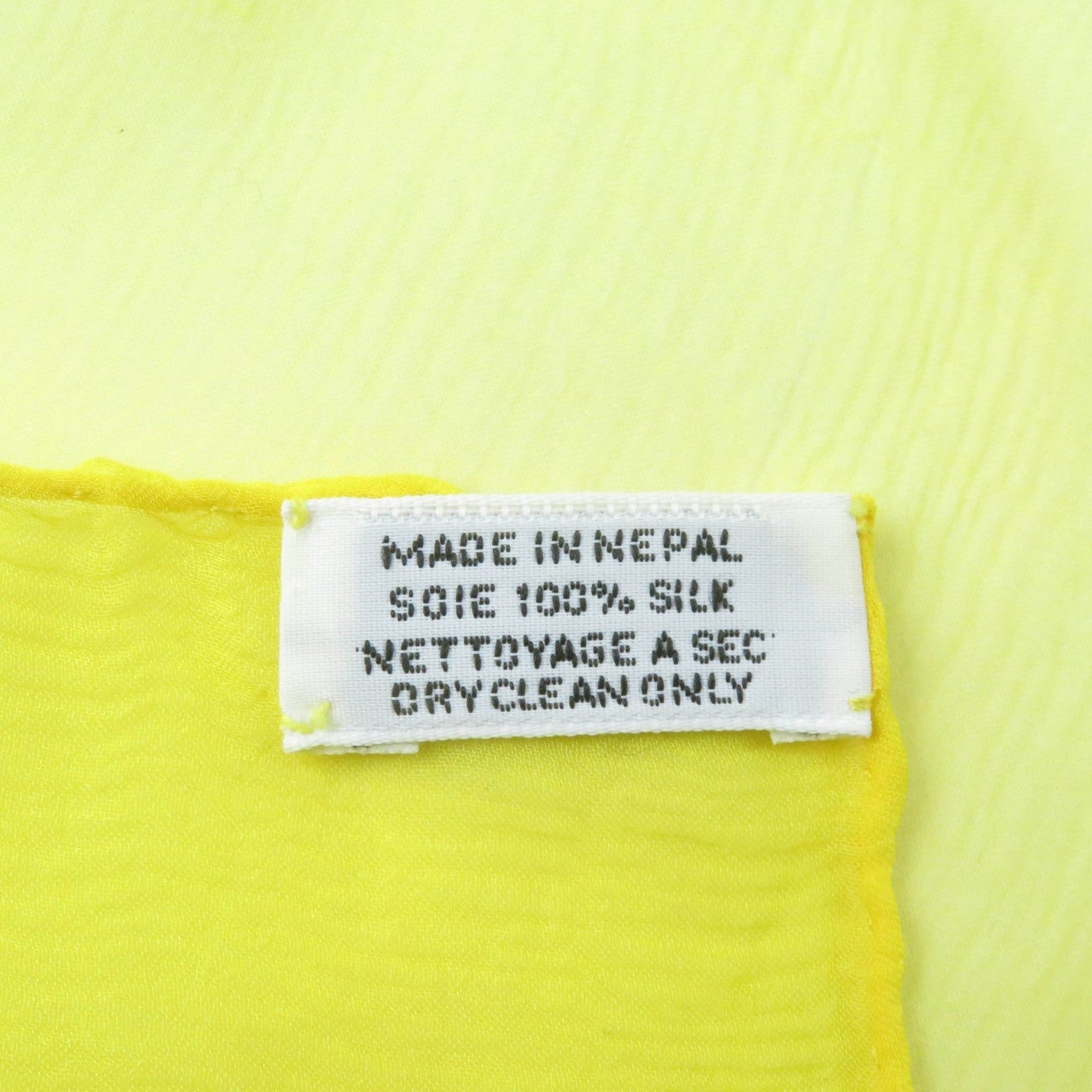 HERMES Stall silk Yellow orange
