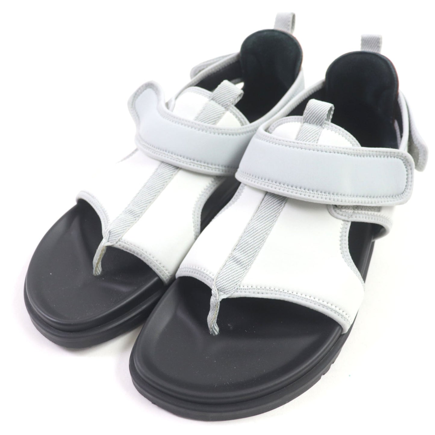HERMES Sandals FR231747ZH Nylon Blue Gray Brown Black Giorno 42