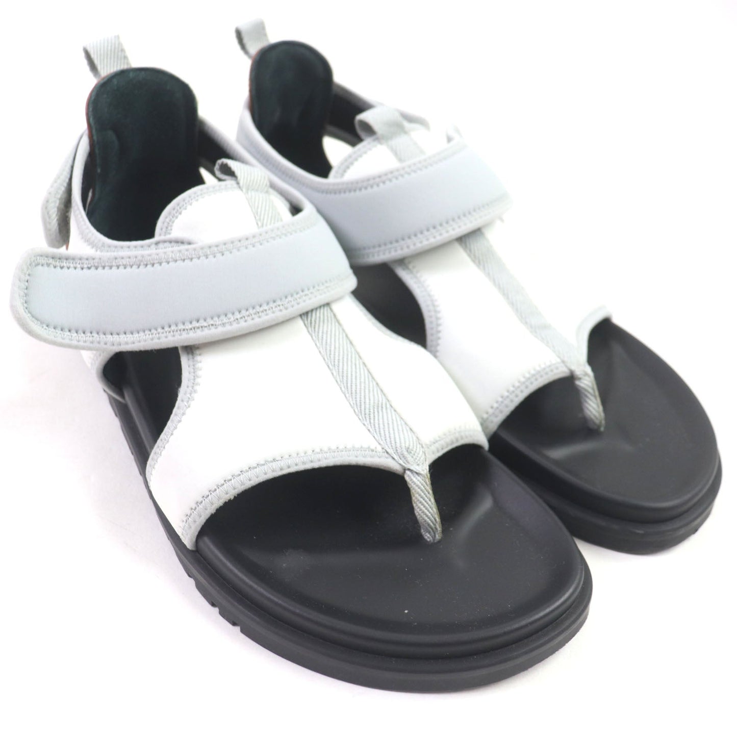 HERMES Sandals FR231747ZH Nylon Blue Gray Brown Black Giorno 42